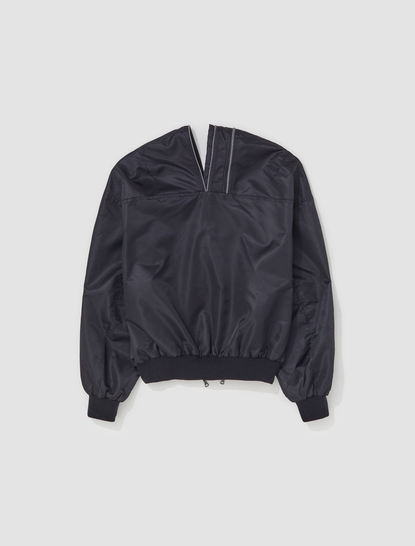 Double Zip Bomber in Black