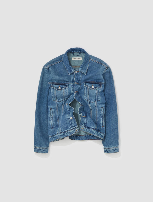 Evergreen Wire Denim Jacket in Vintage Blue