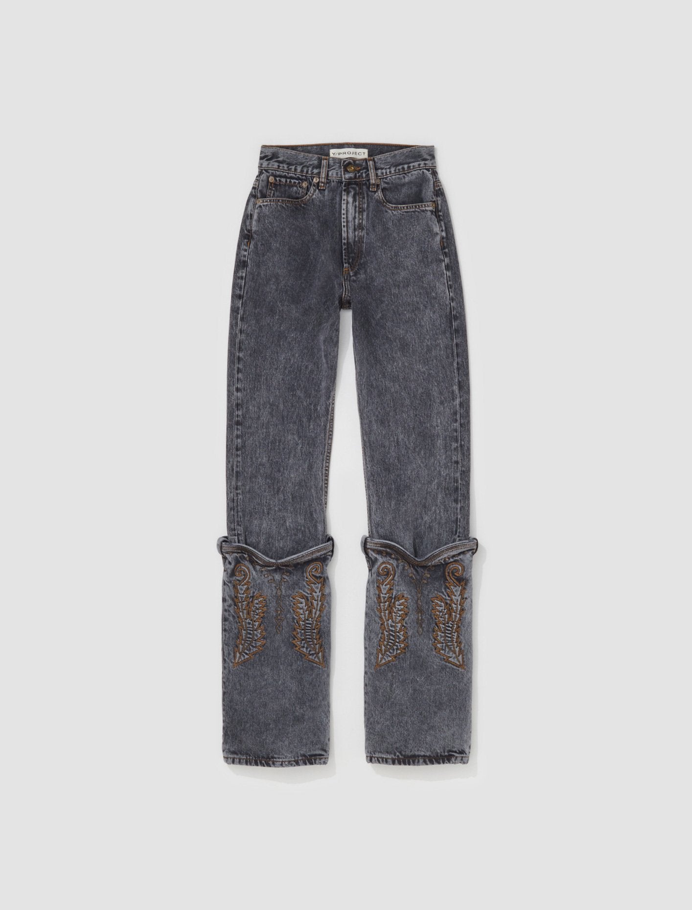 Evergreen Mini Cowboy Cuff Jeans in Vintage Black