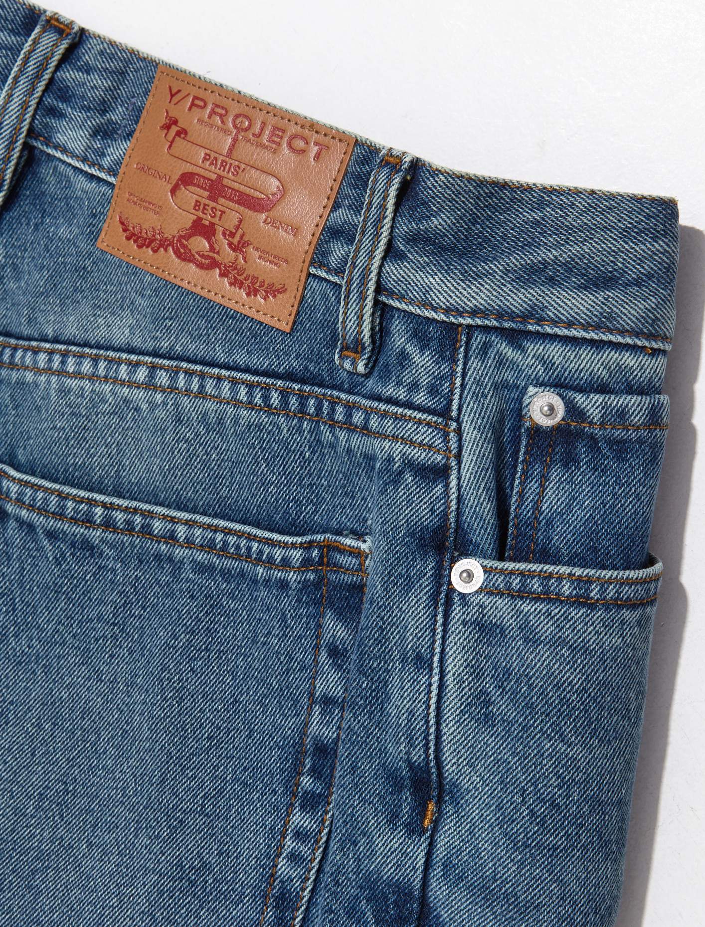 Evergreen Mini Cowboy Cuff Jeans in Vintage Blue