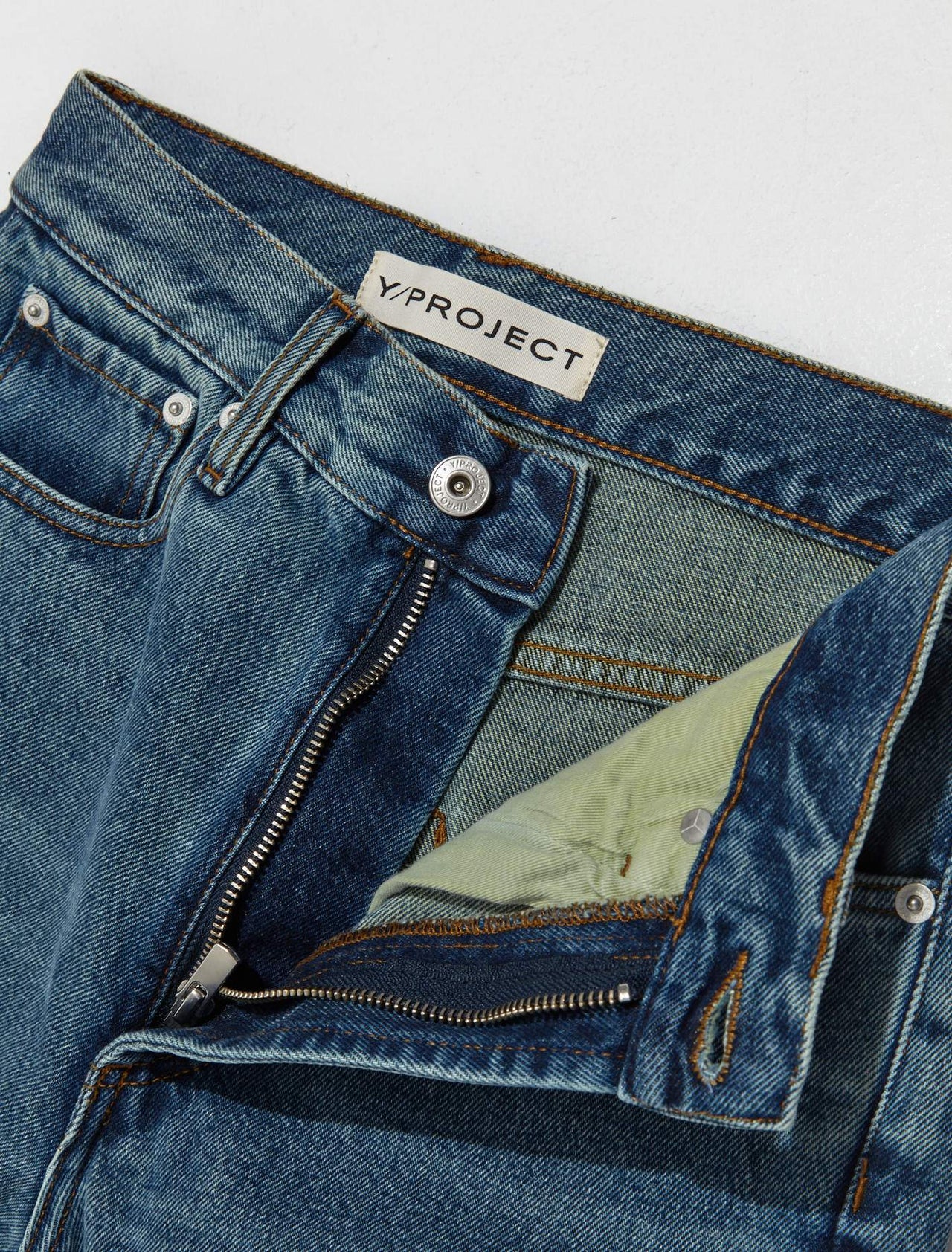 Evergreen Mini Cowboy Cuff Jeans in Vintage Blue