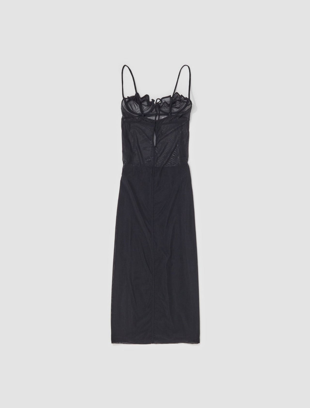 Wire Brasier Slip Dress in Black