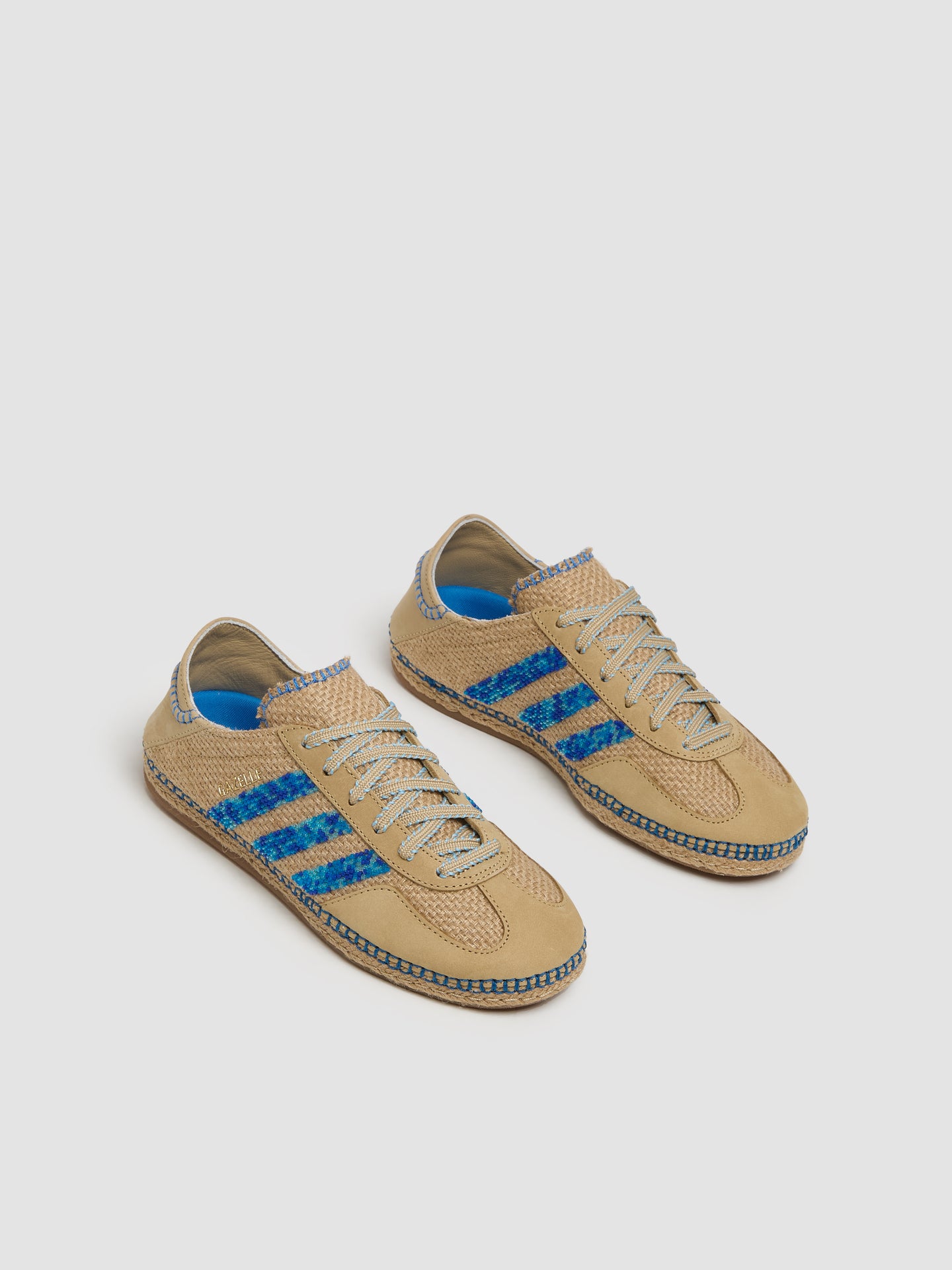 x CLOT Gazelle Sneaker in Linen Khaki & Light Blue