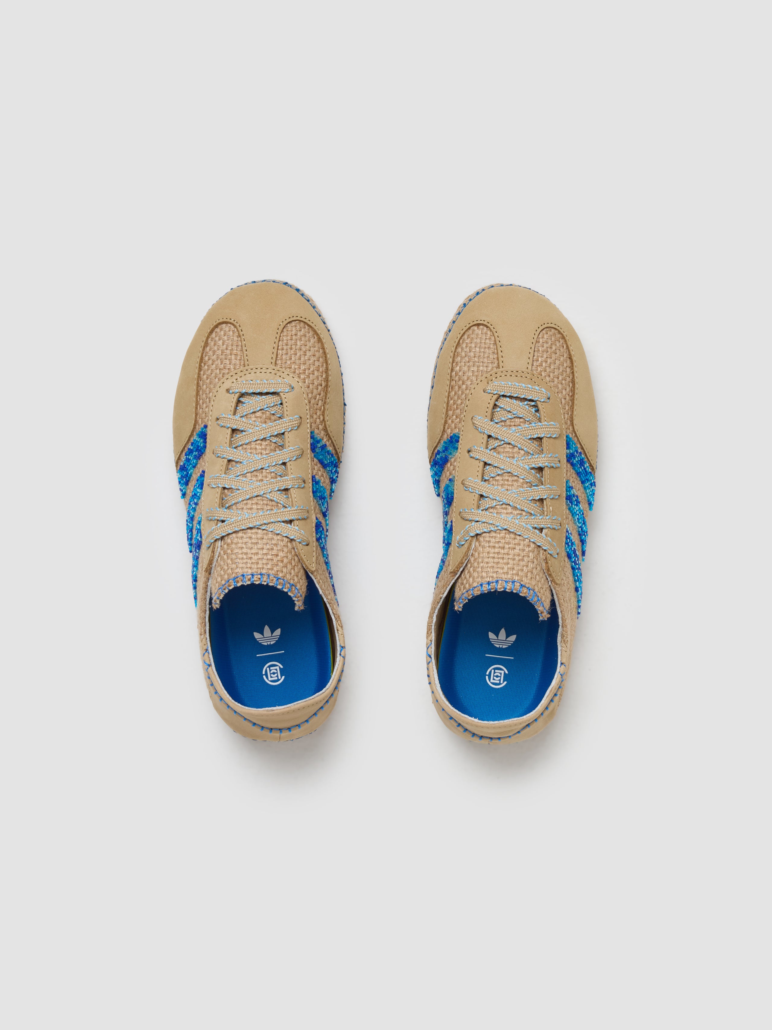 x CLOT Gazelle Sneaker in Linen Khaki & Light Blue