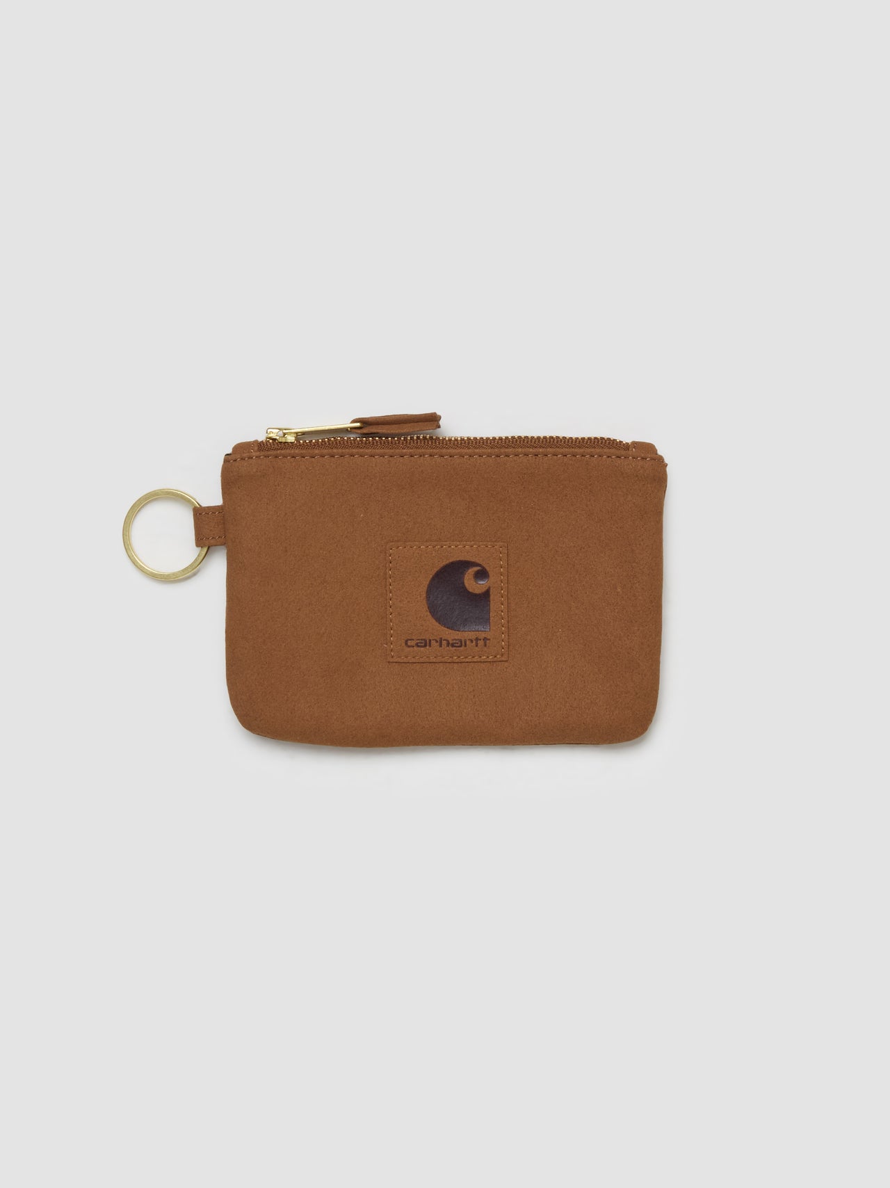 Suede Zip Wallet in Hamilton Brown