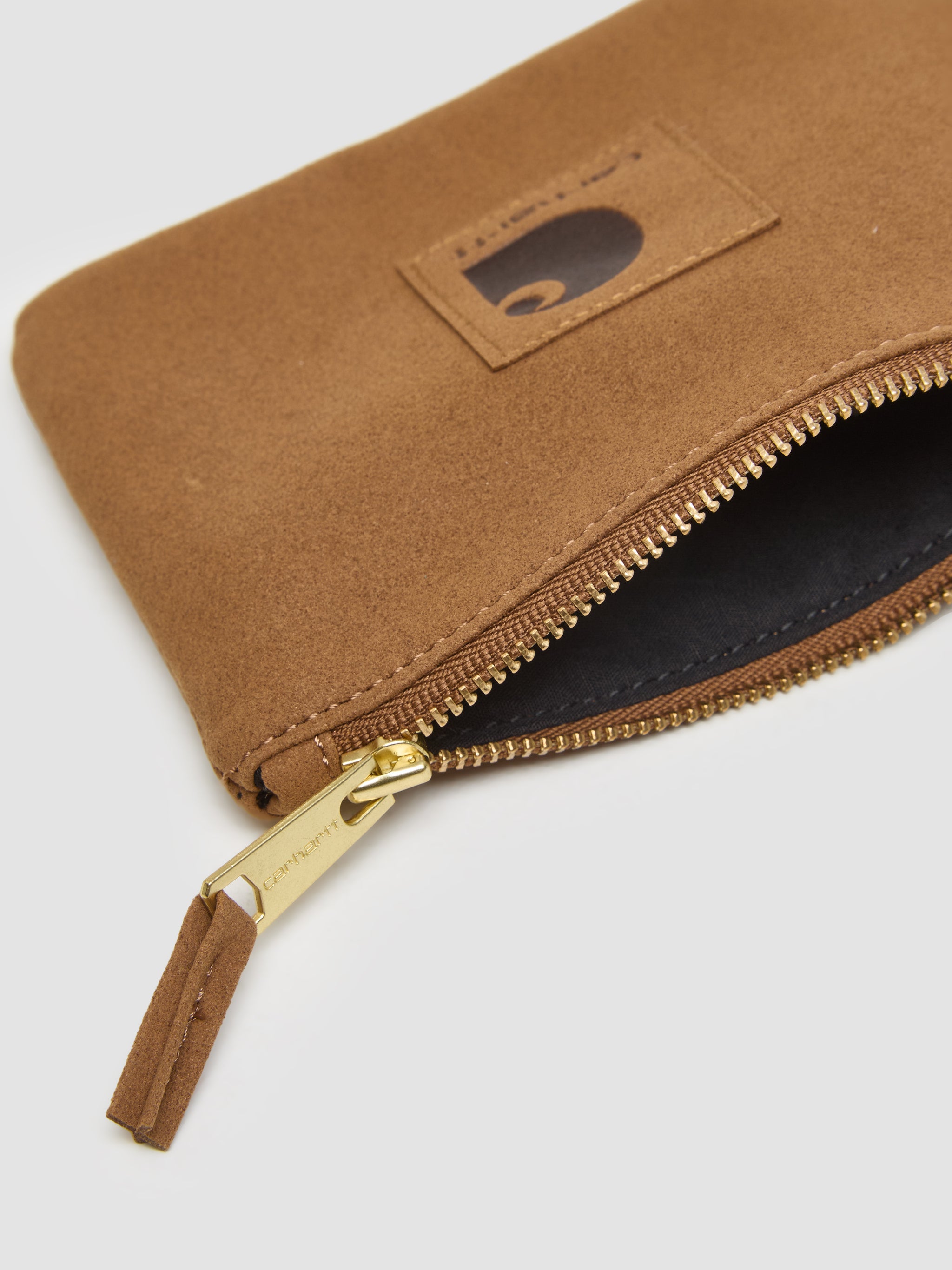 Suede Zip Wallet in Hamilton Brown