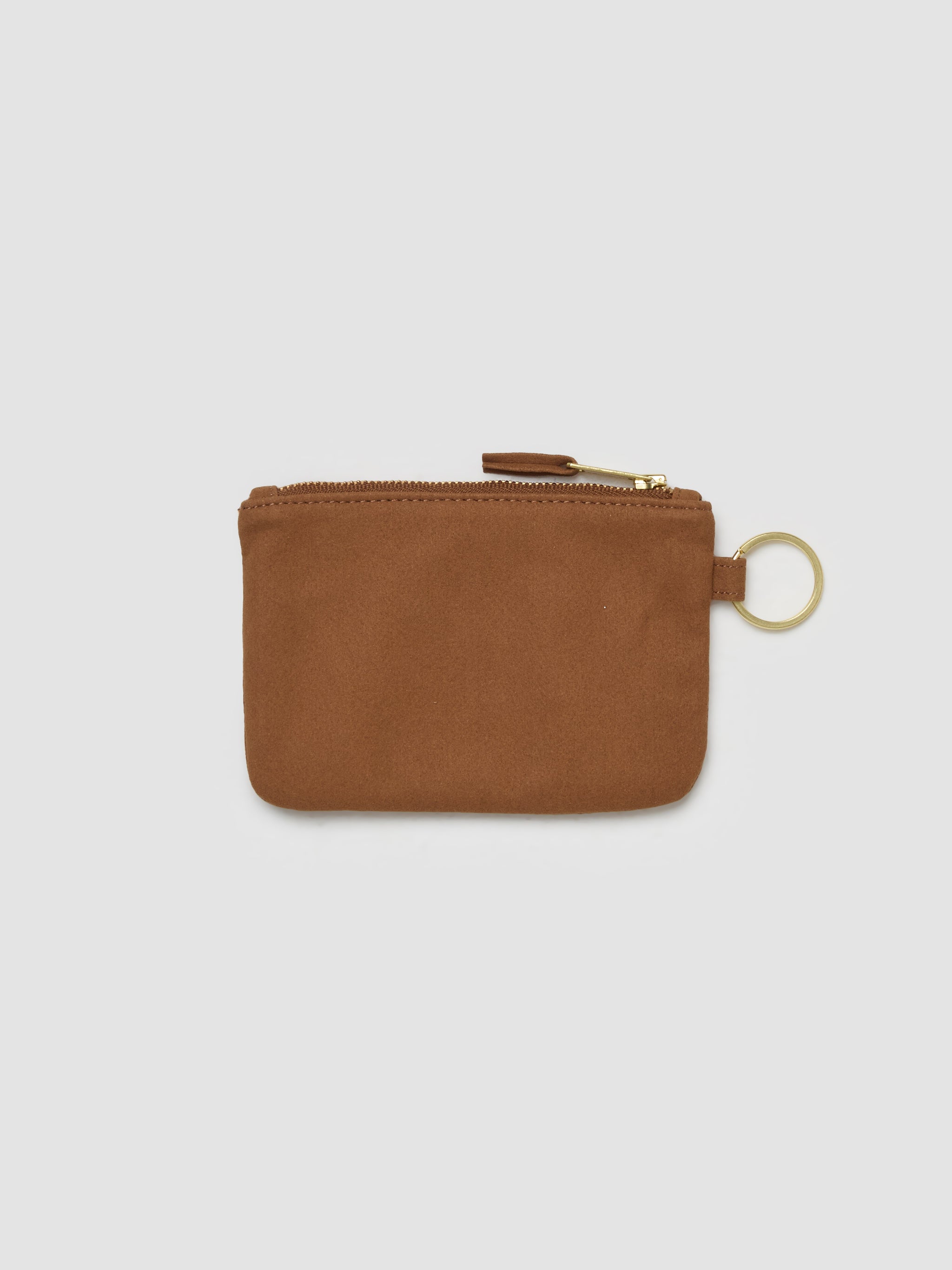 Suede Zip Wallet in Hamilton Brown