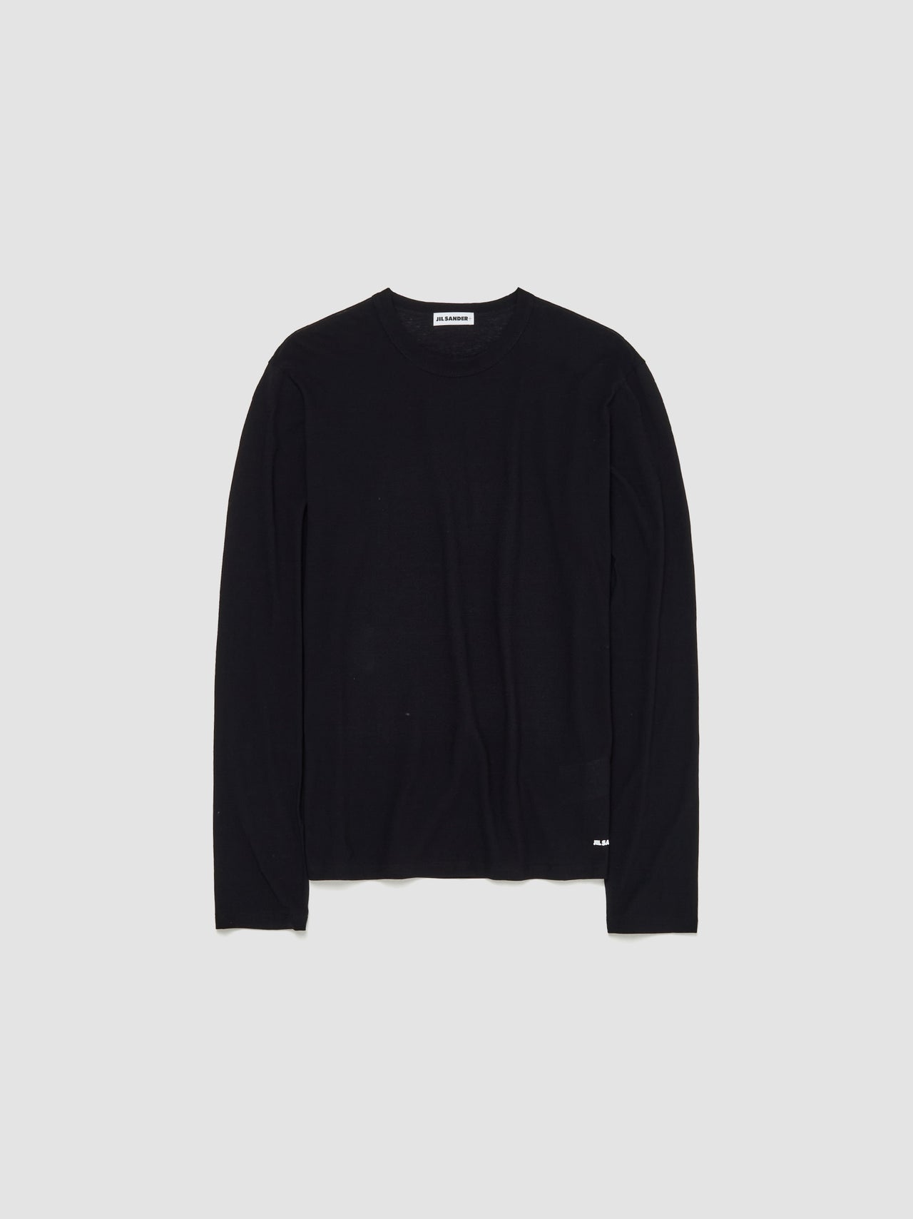 Cotton Long-Sleeve T-Shirt in Black