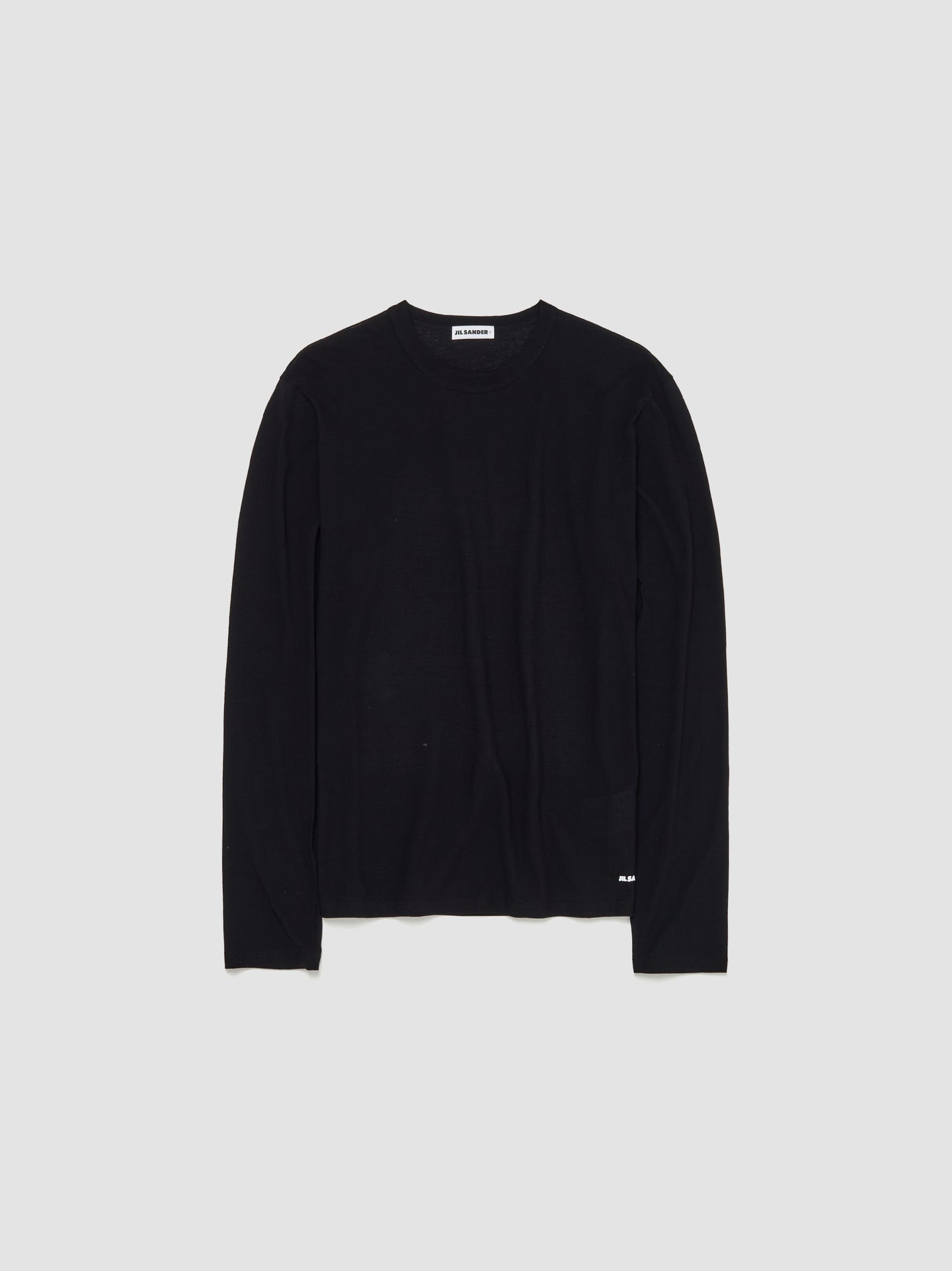 Cotton Long-Sleeve T-Shirt in Black