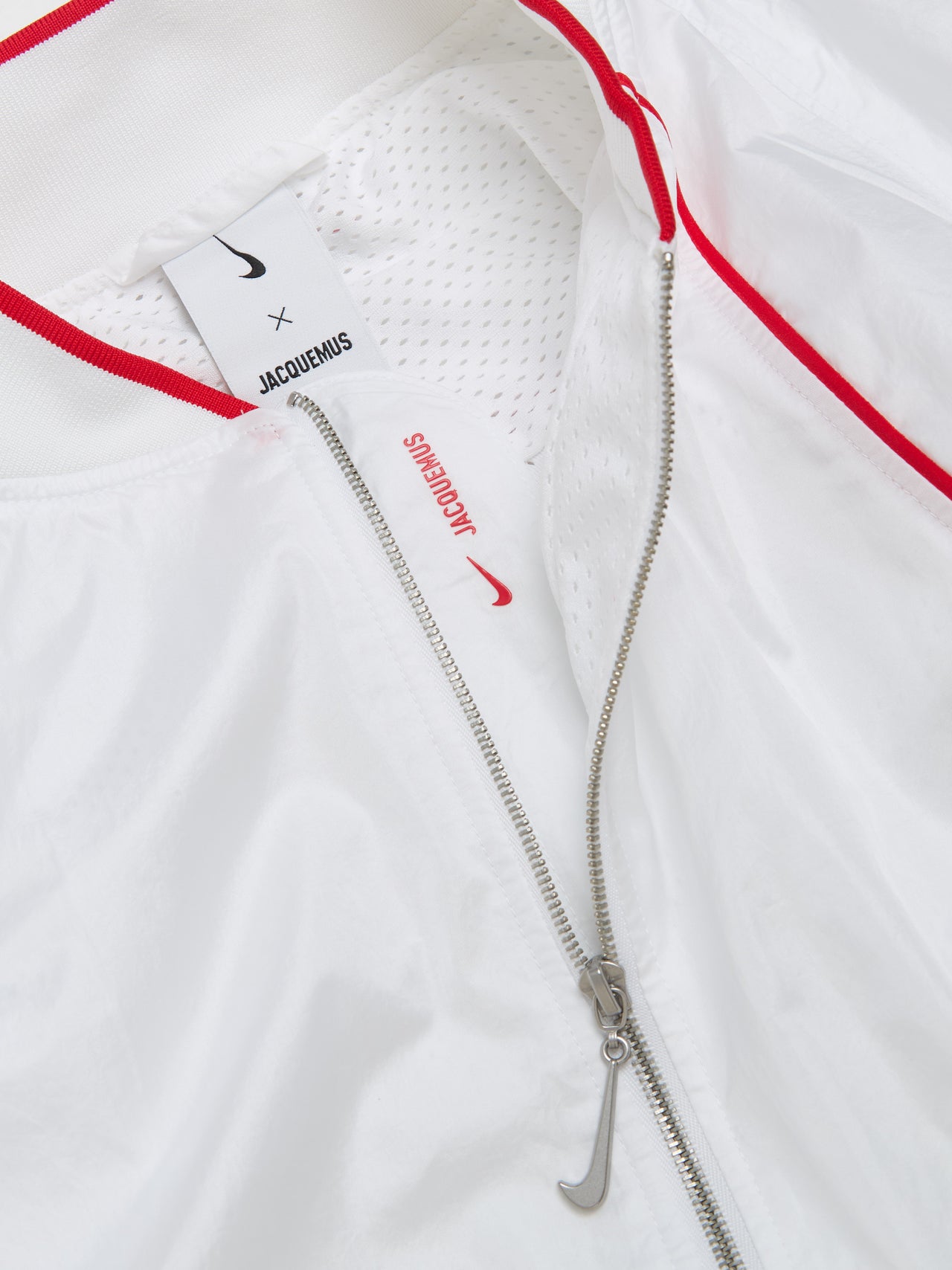 x Jacquemus Track Jacket in White & University Red