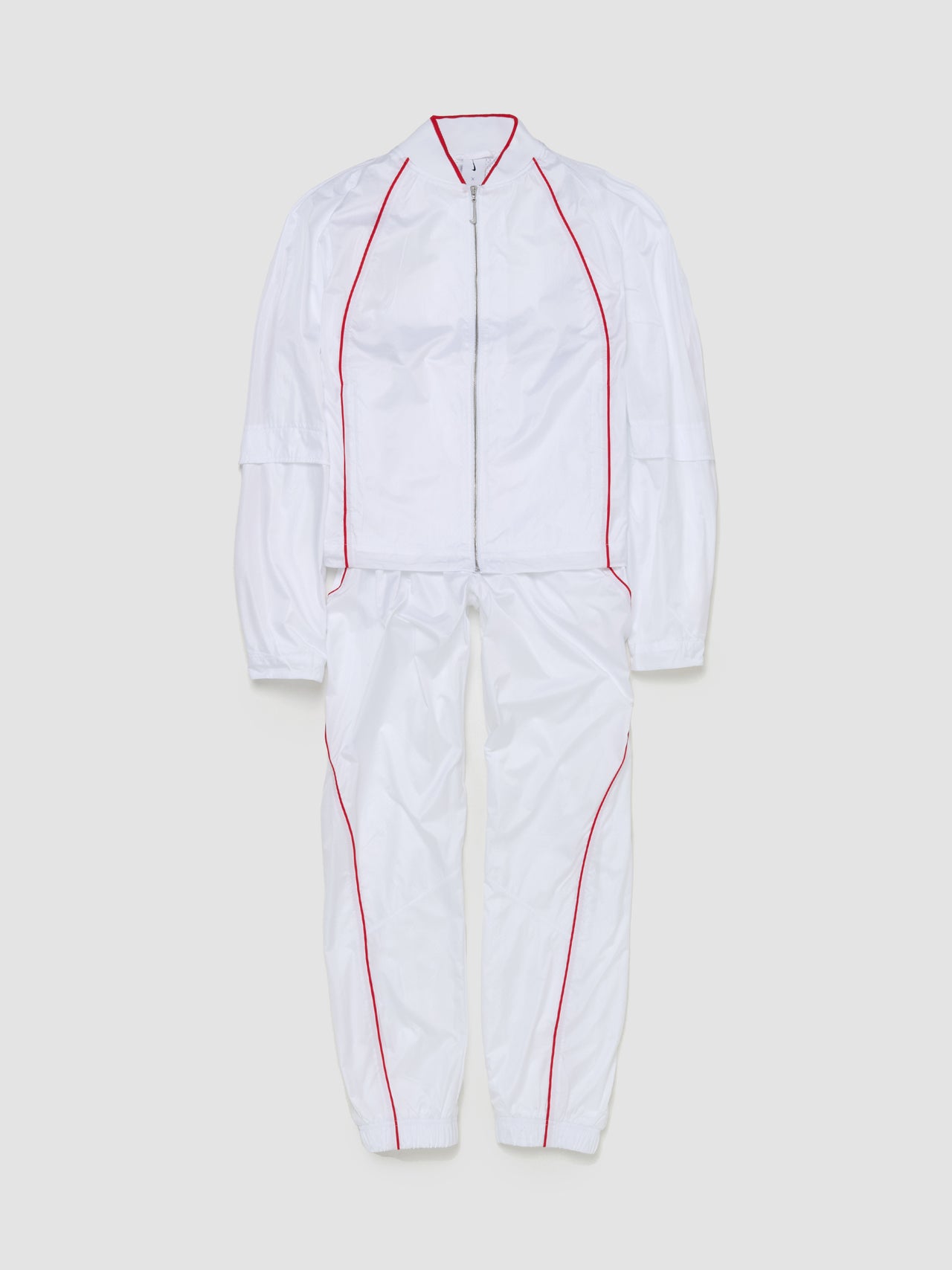 x Jacquemus Track Jacket in White & University Red