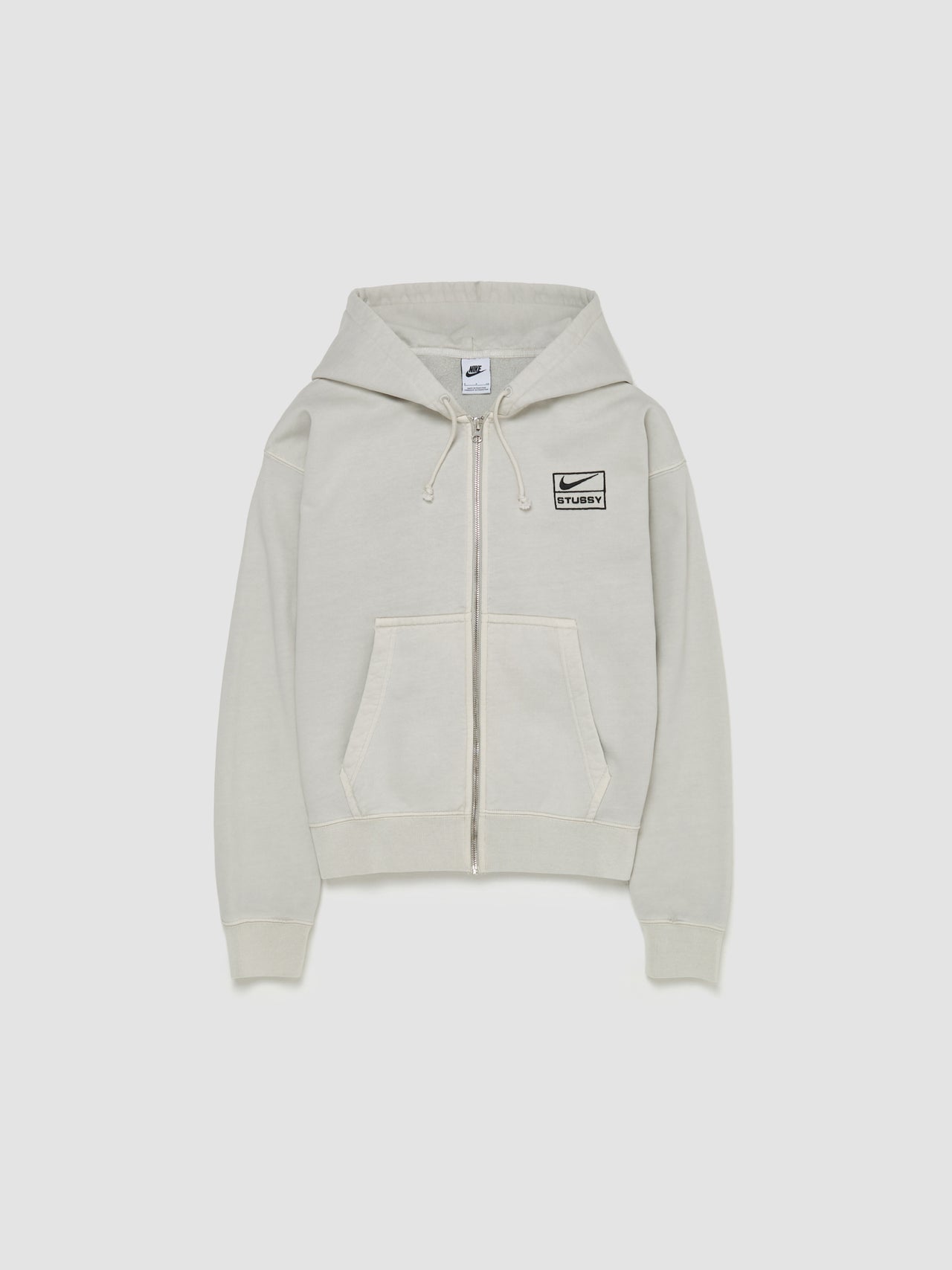 x Stüssy Washed Fleece Hoodie in Light Bone