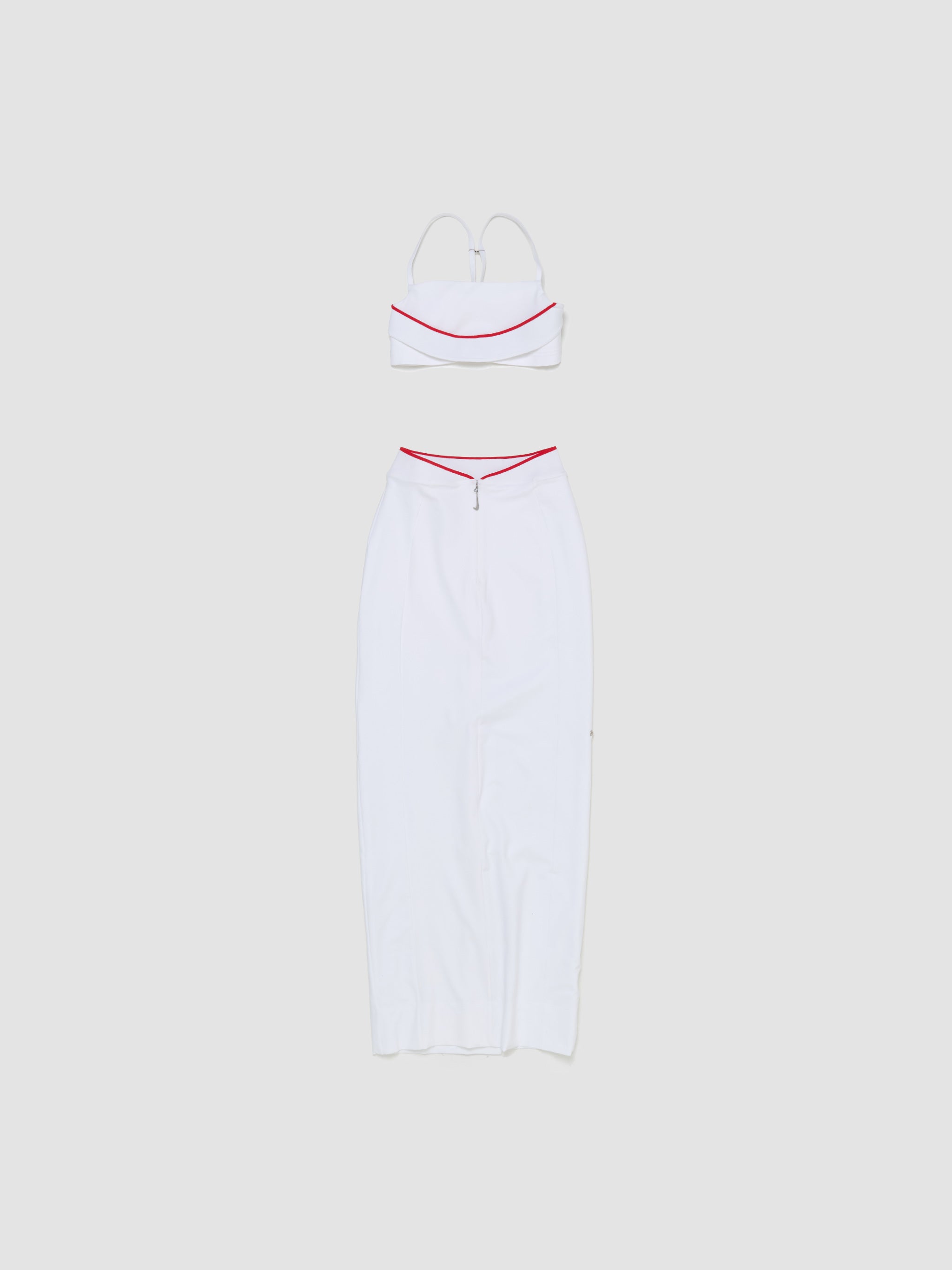 x Jacquemus Bra in White & University Red