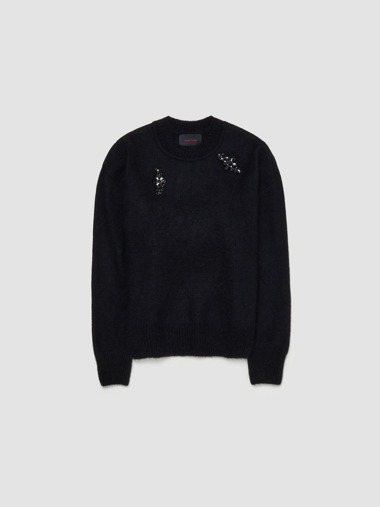 Alpaca Knit Relaxed Jumper in Black