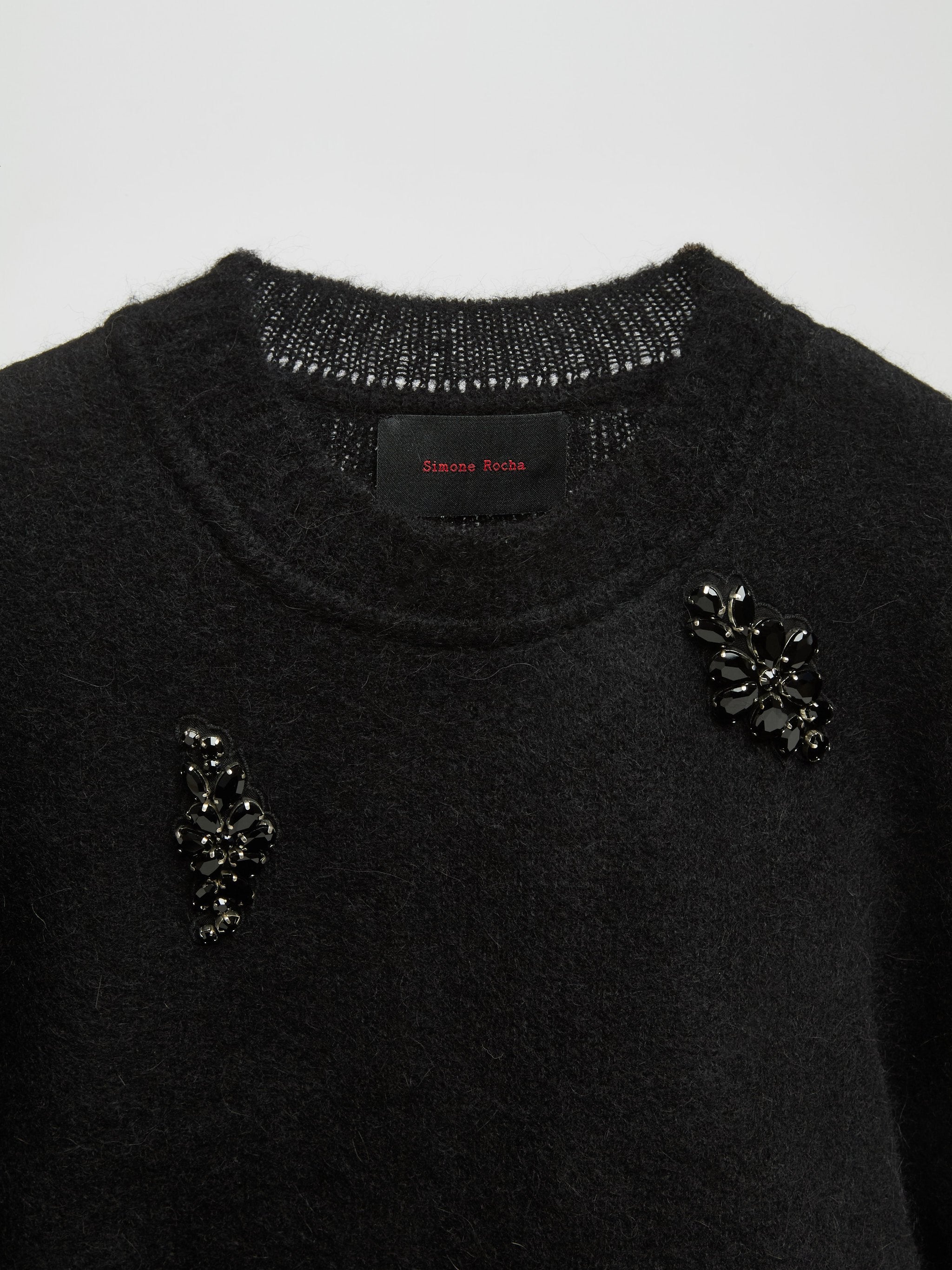 Alpaca Knit Relaxed Jumper in Black