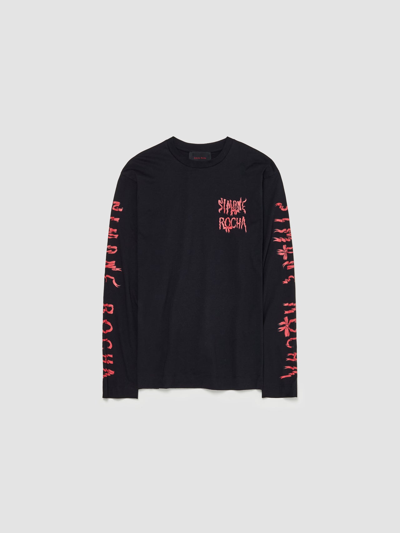 Long Sleeve T-Shirt in Black & Red