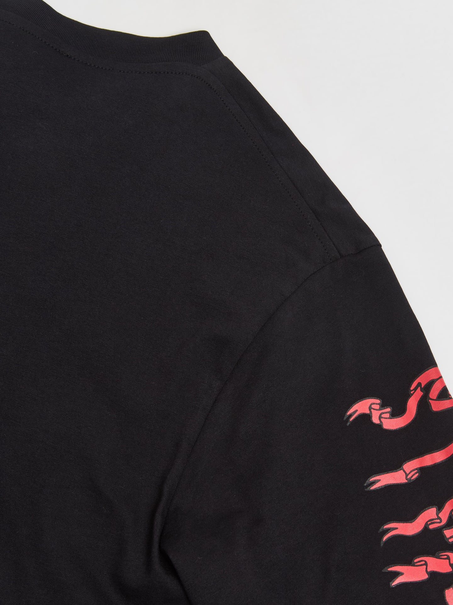 Long Sleeve T-Shirt in Black & Red