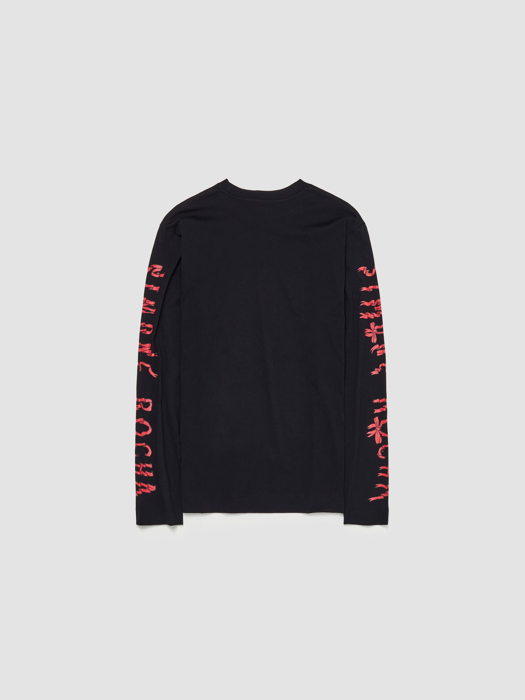 Long Sleeve T-Shirt in Black & Red