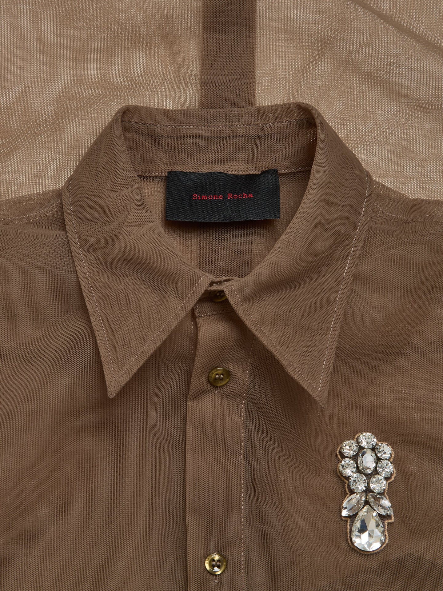 Sheer Classic Fit Shirt in Olive