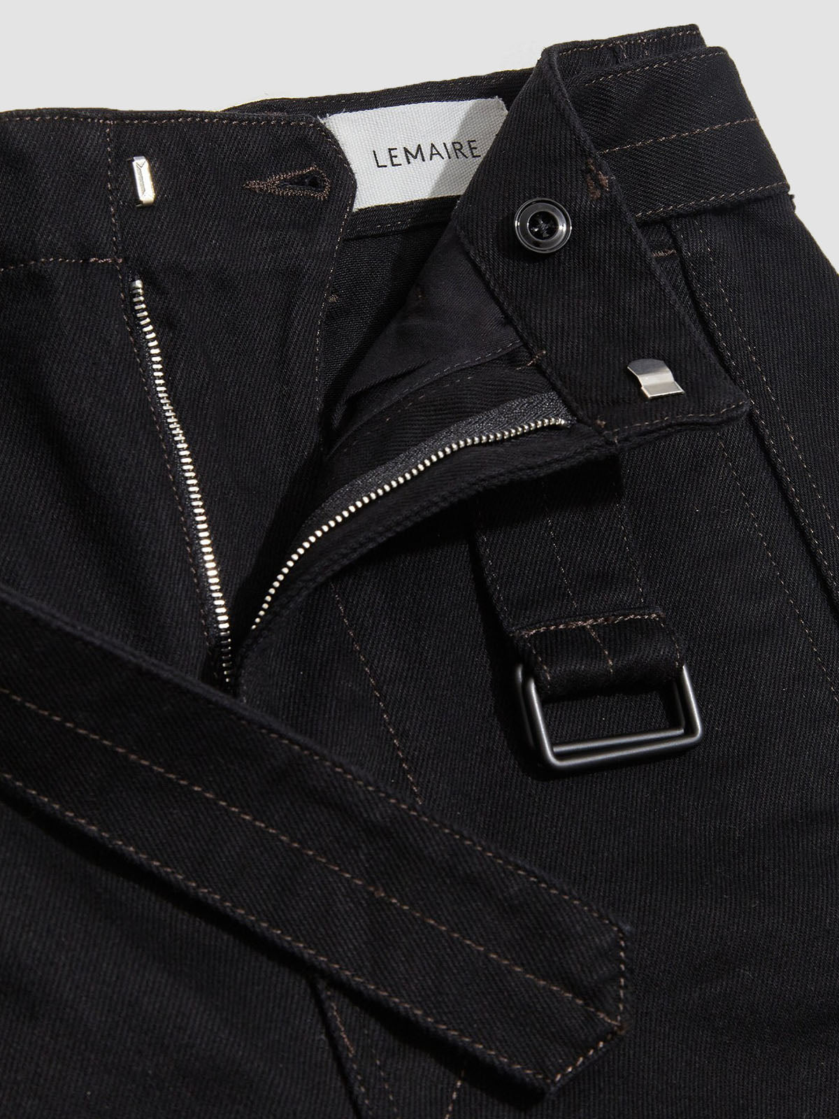 Twisted Belted Pants in Black