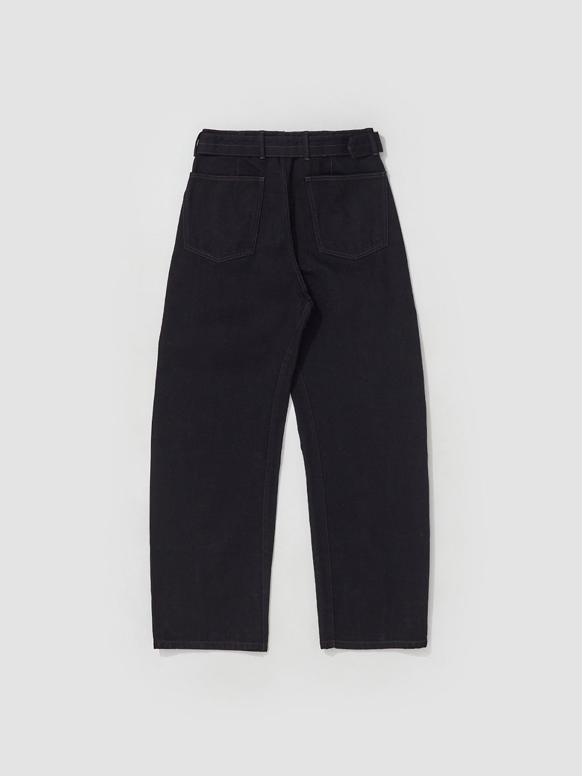 Twisted Belted Pants in Black