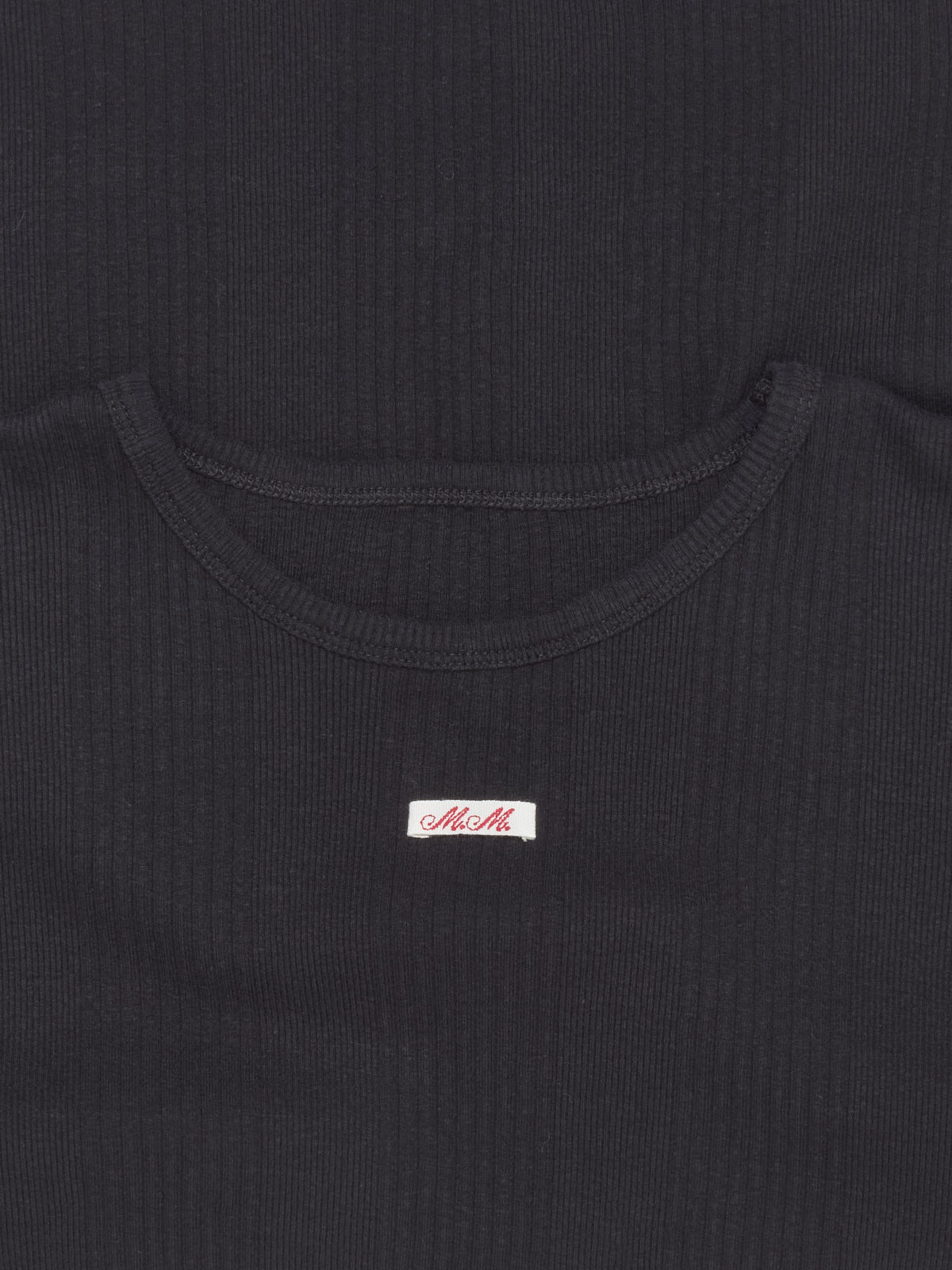 Ribbed T-Shirt in Black