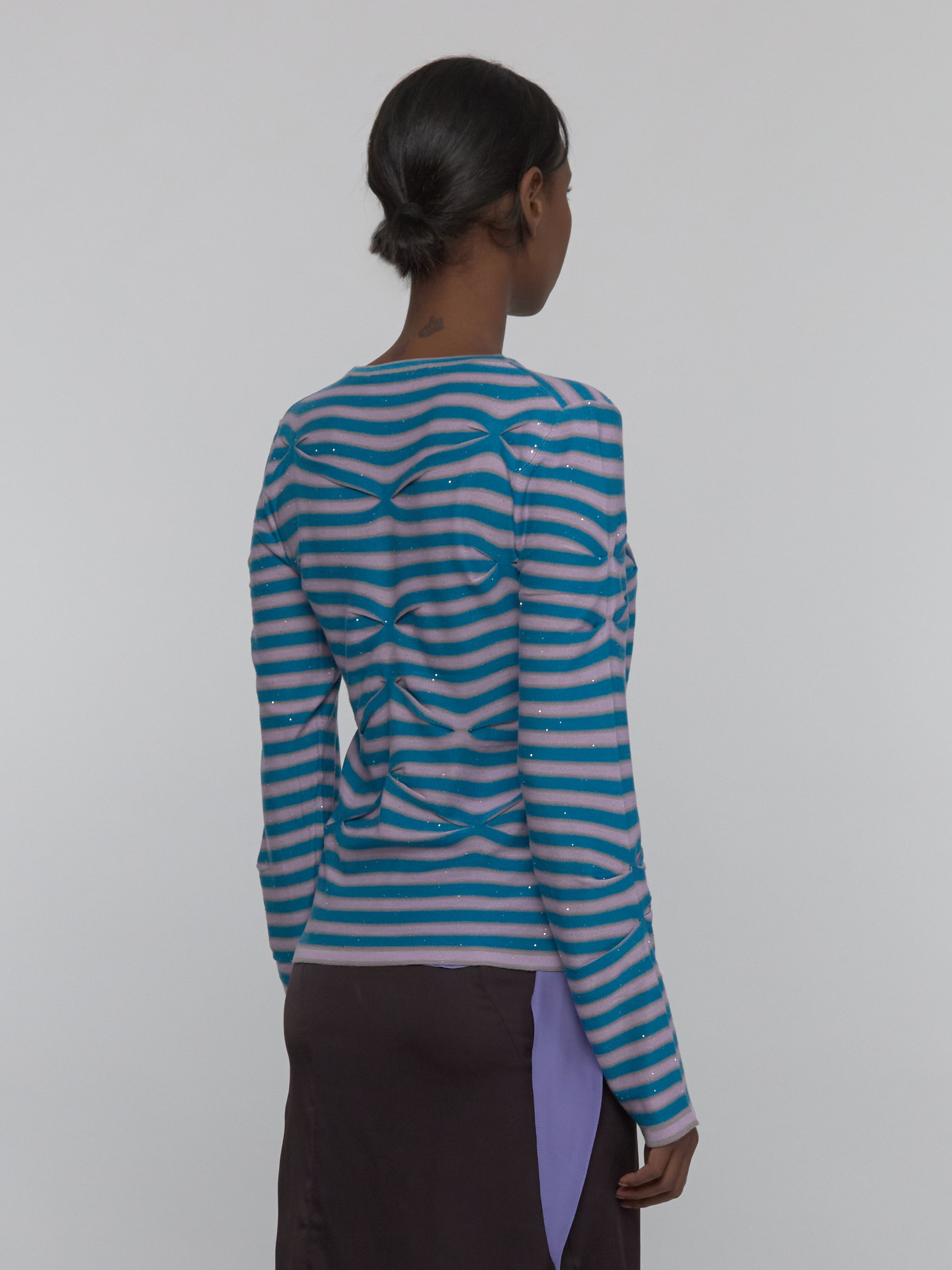 Zabriskie Longsleeve Top in Ocean Blue & Lilac