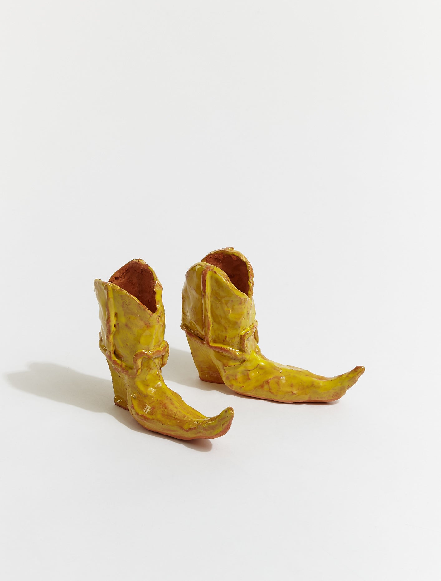 Cowboy Boot Candle Holders in Yellow