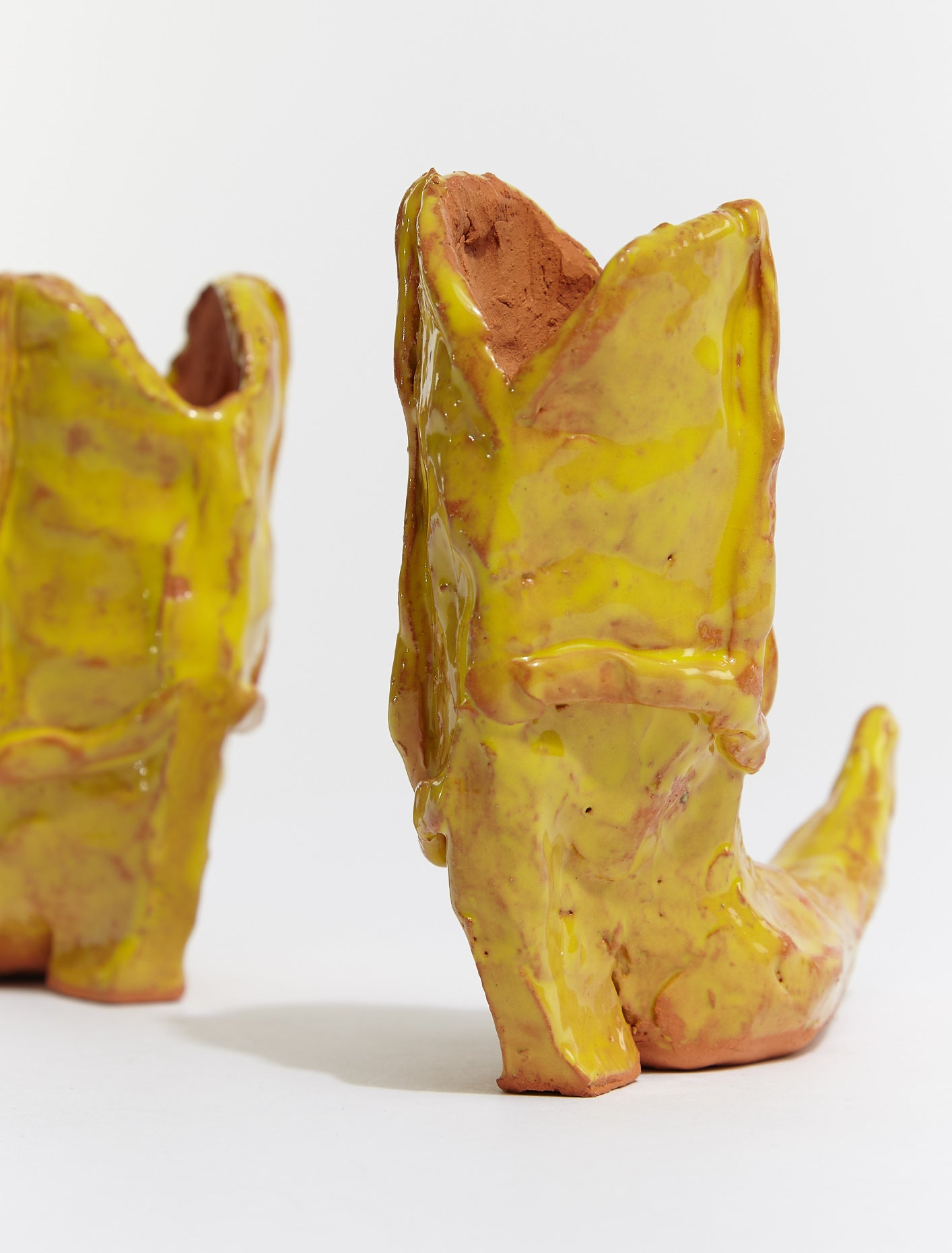 Cowboy Boot Candle Holders in Yellow