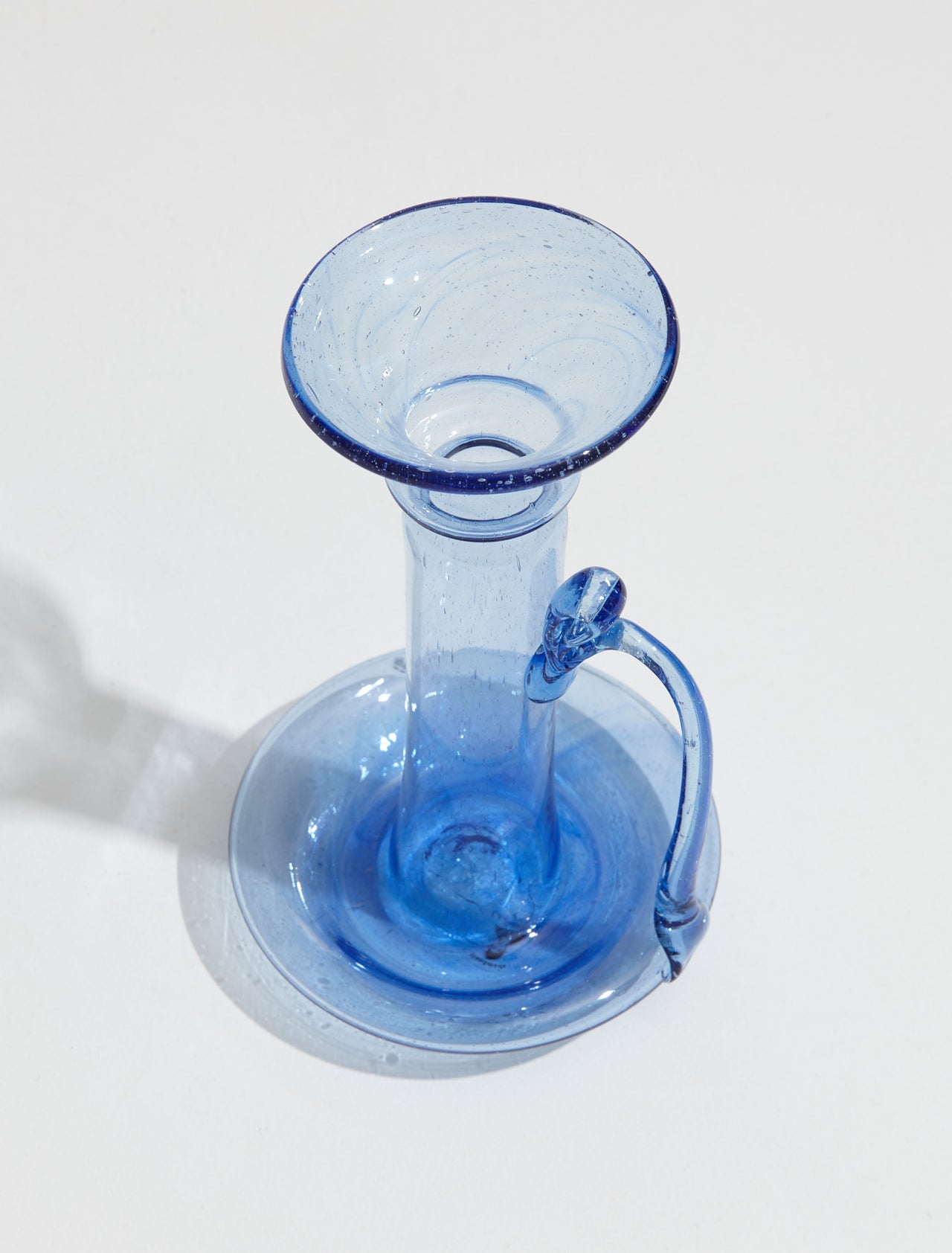 Porta Candele with Handle in Light Blue