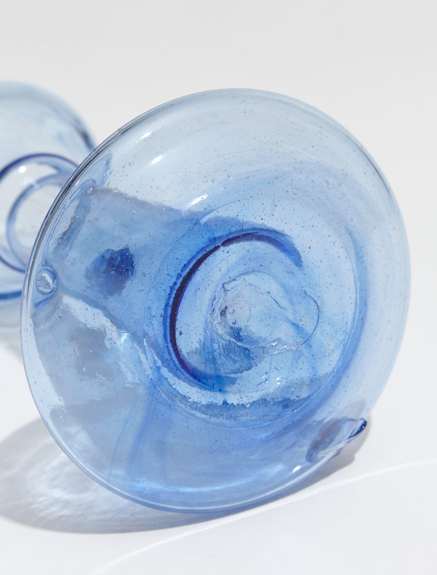 Porta Candele with Handle in Light Blue