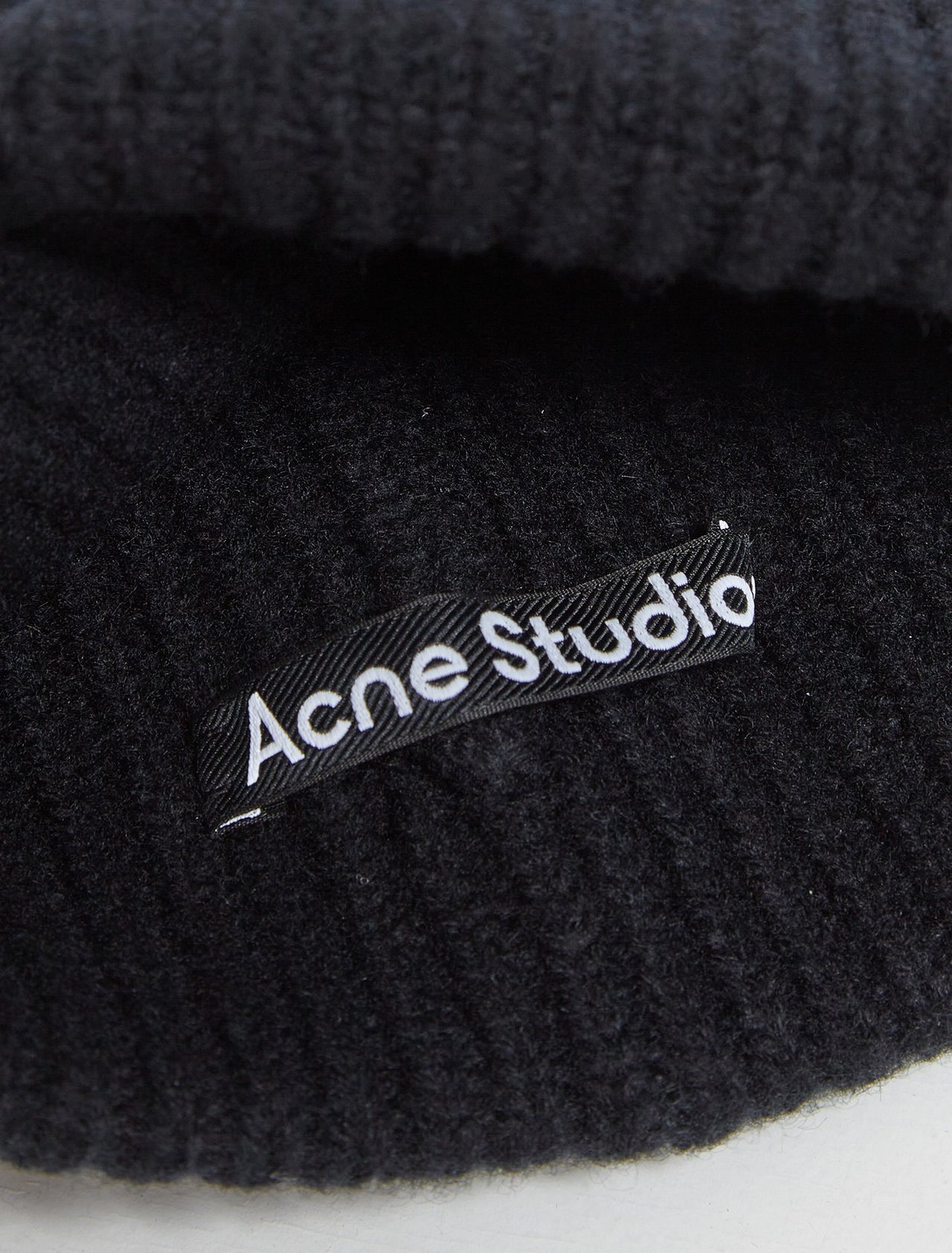 Large Face Logo Beanie in Black