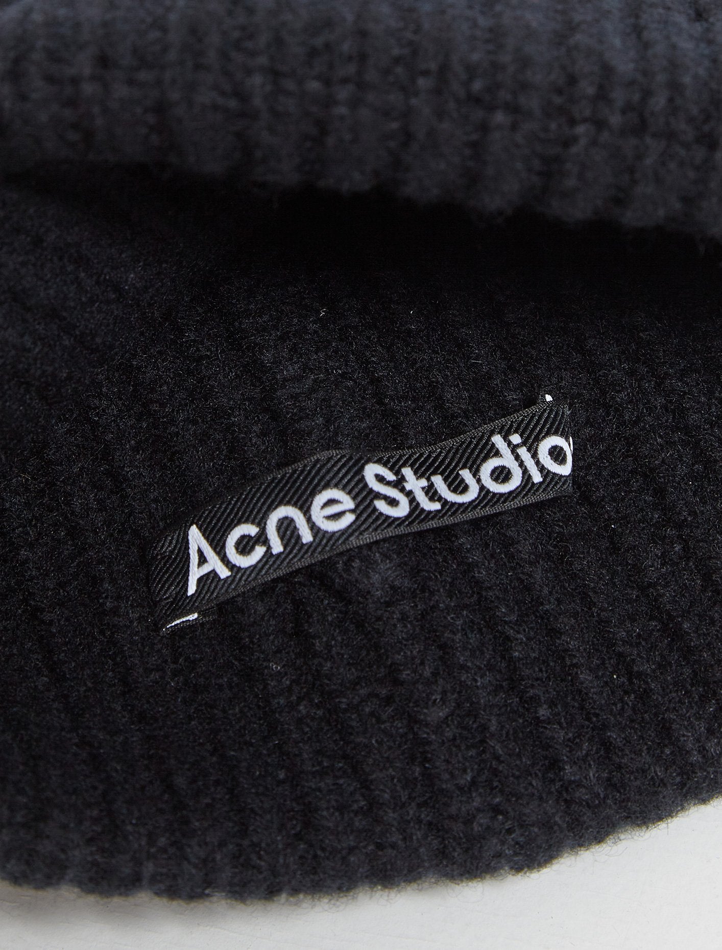 Large Face Logo Beanie in Black