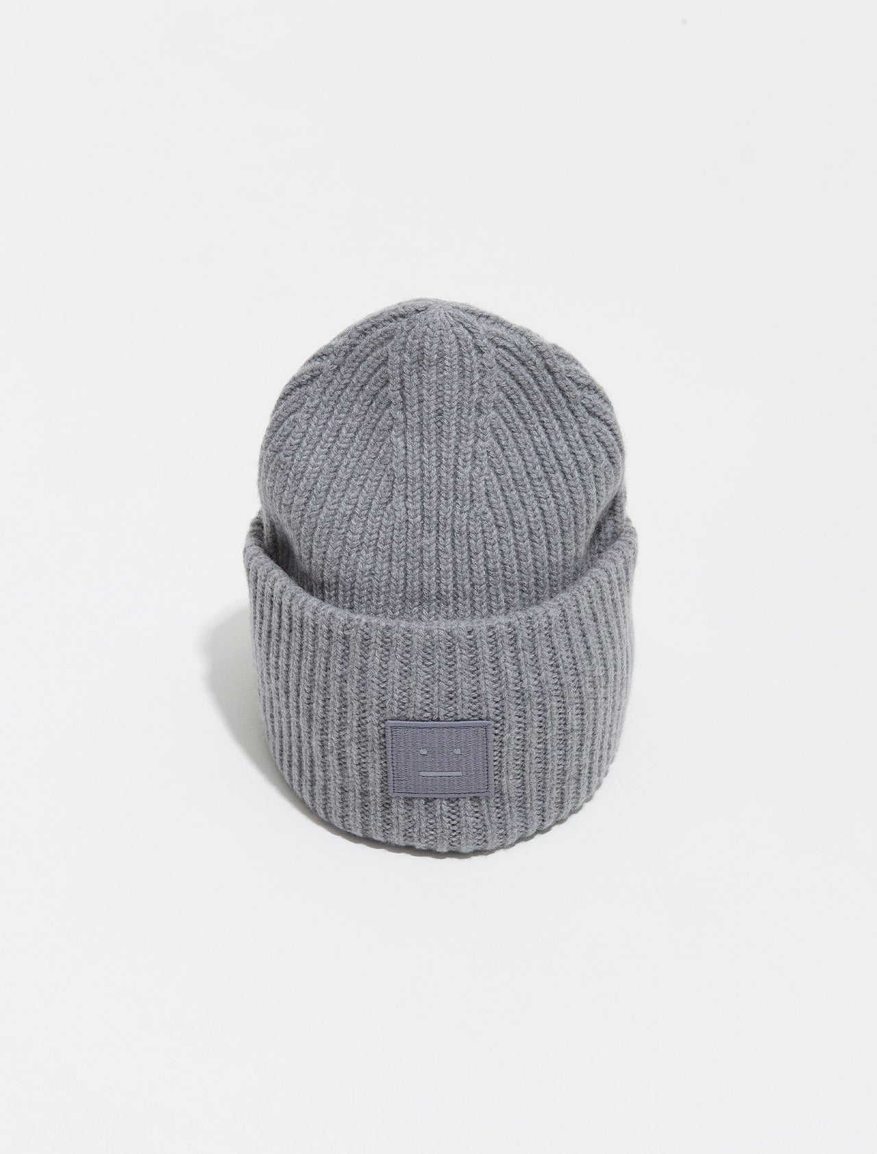 Large Face Logo Beanie in Grey