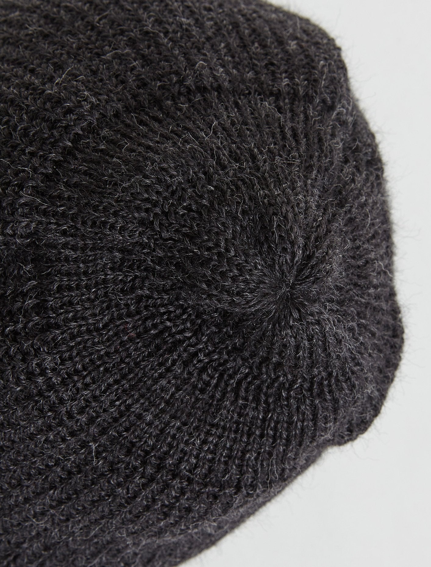 Knit Pure Wool Beanie in Anthracite