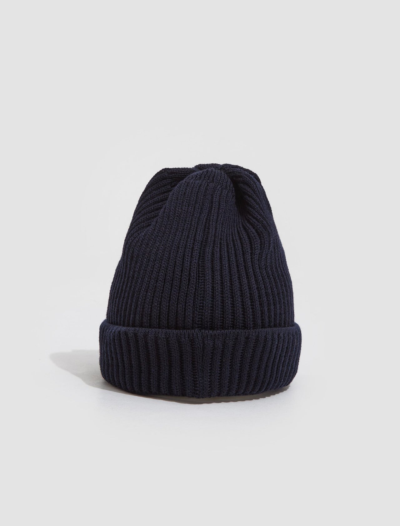 Ribbed Knit Beanie in Marine