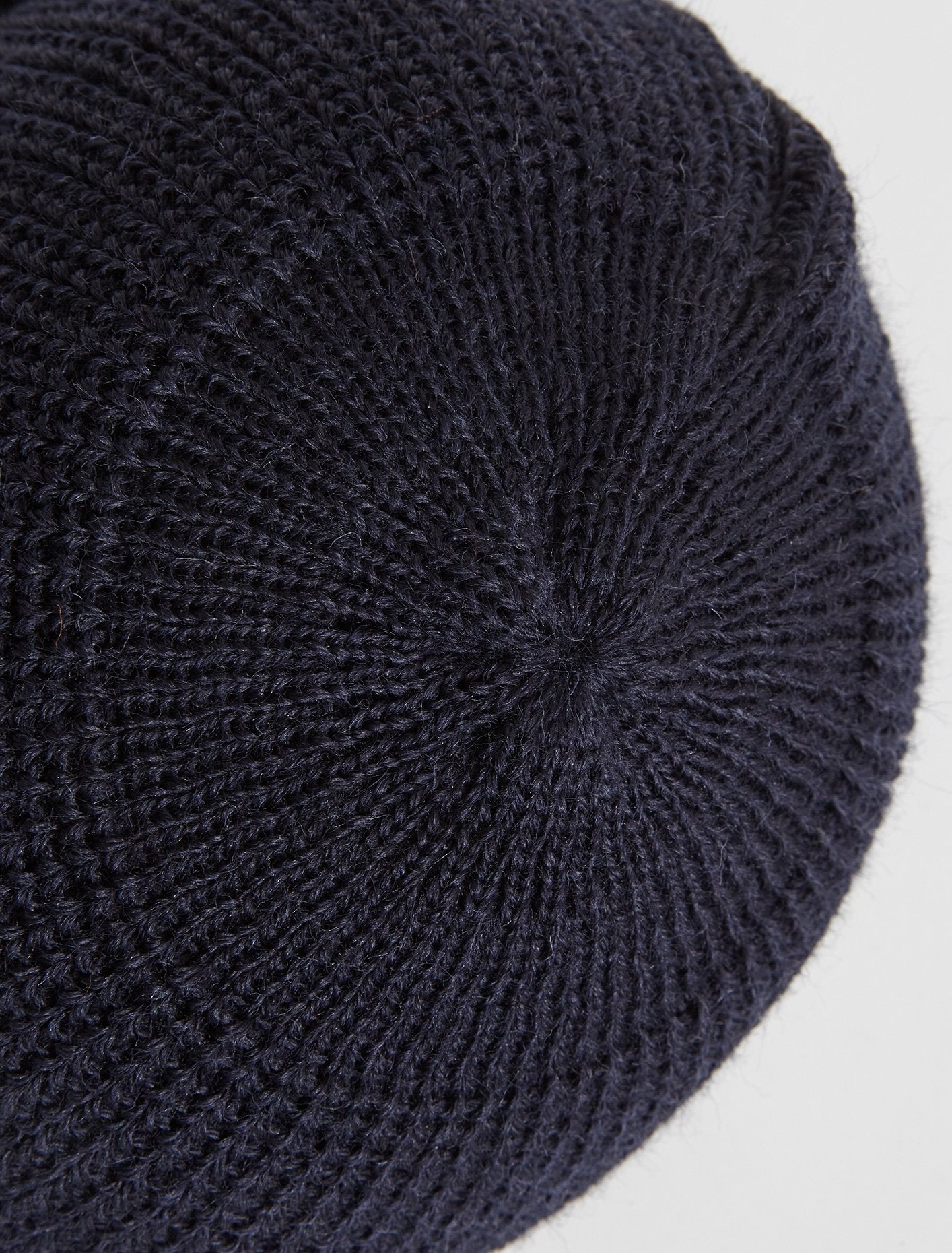 Knit Pure Wool Beanie in Navy