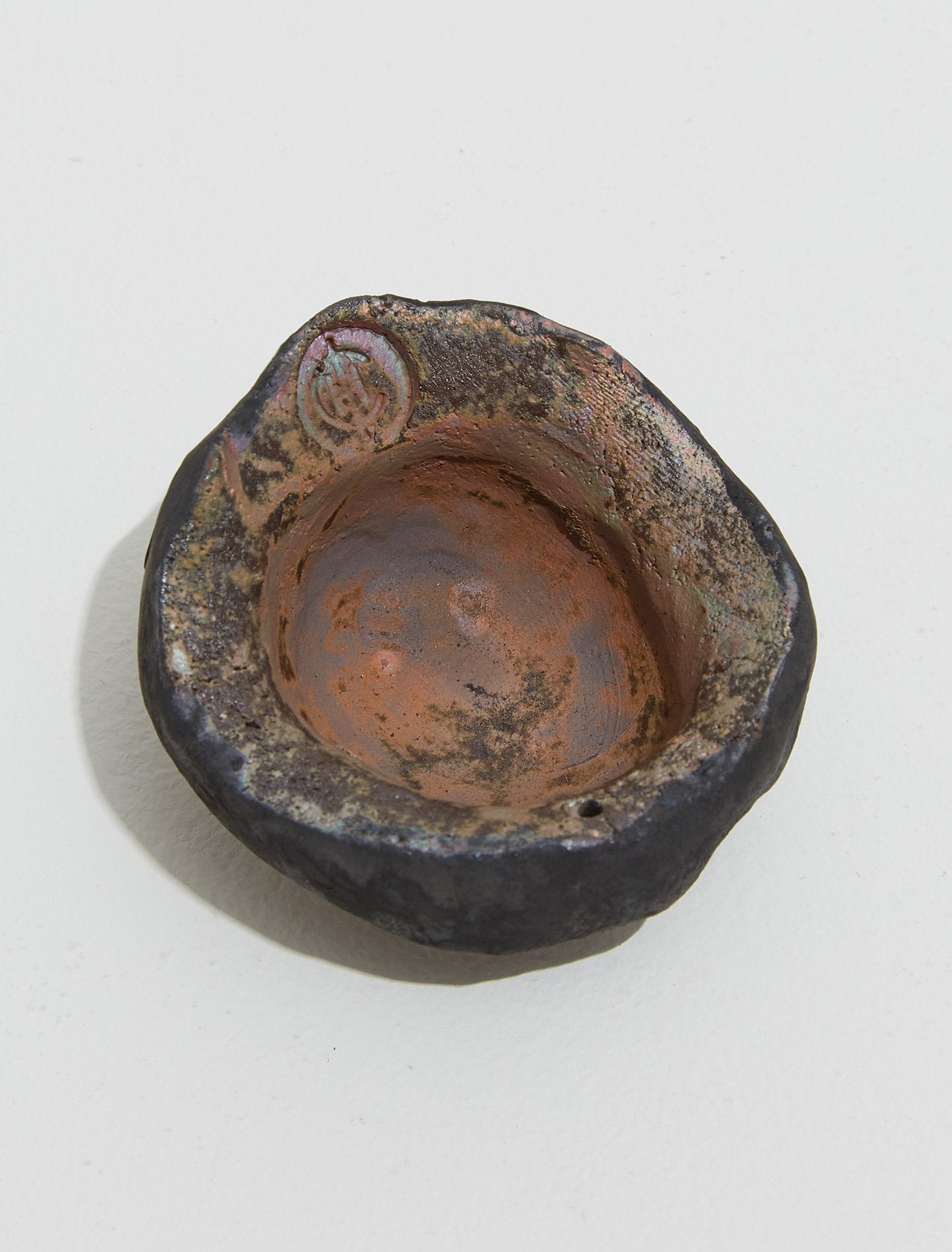 Small Raku Incense Bowl