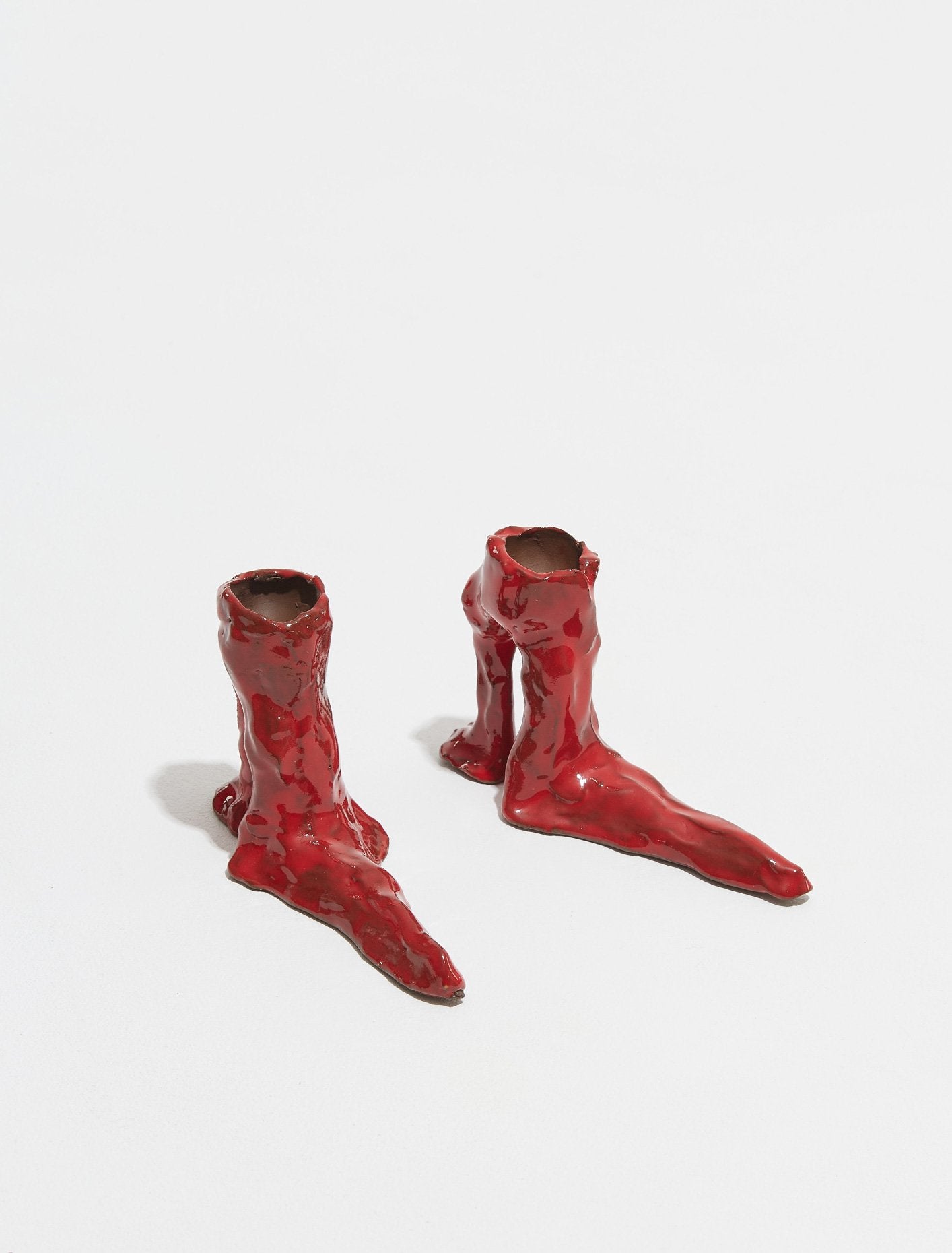 High Heel Candle Holders in Red