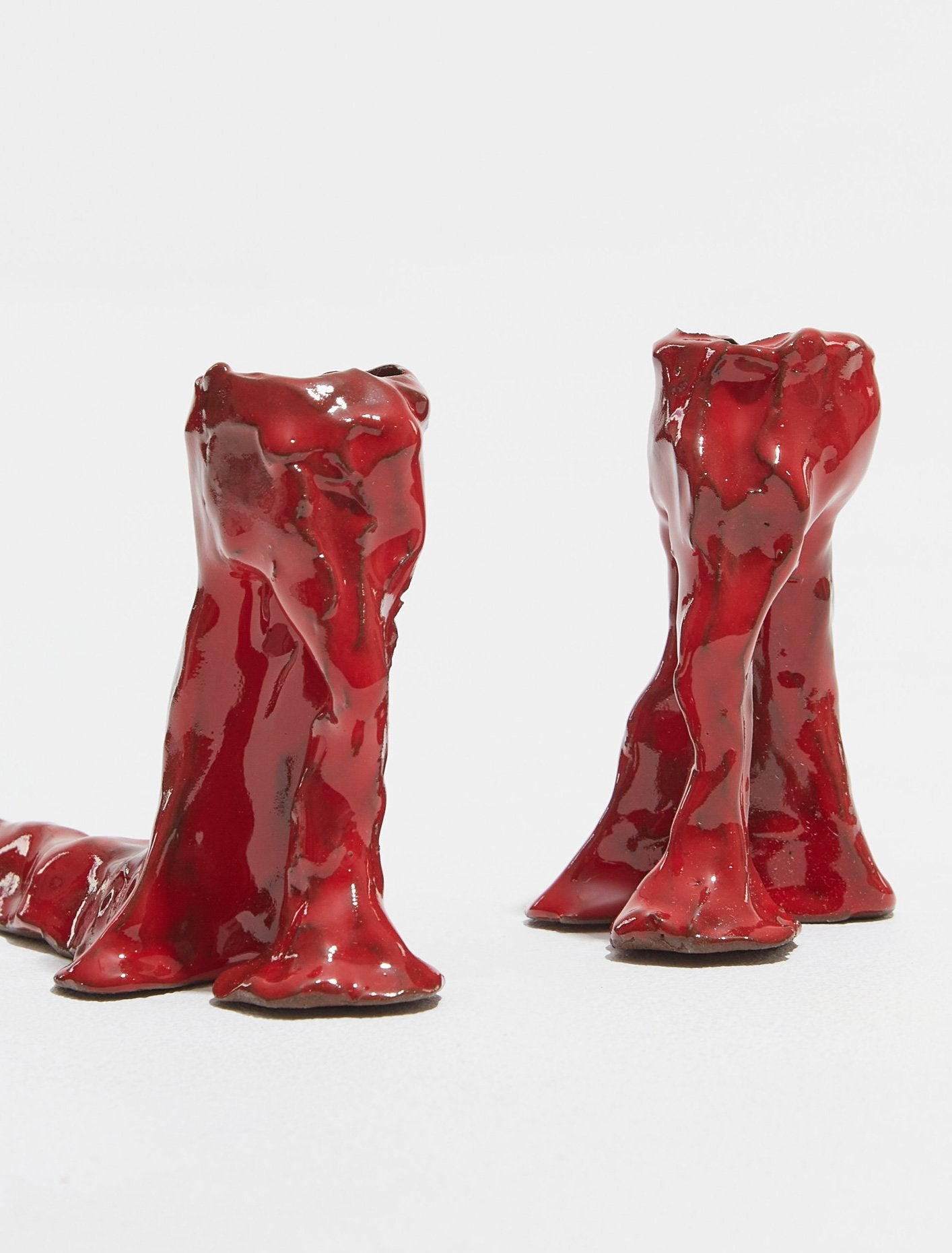 High Heel Candle Holders in Red