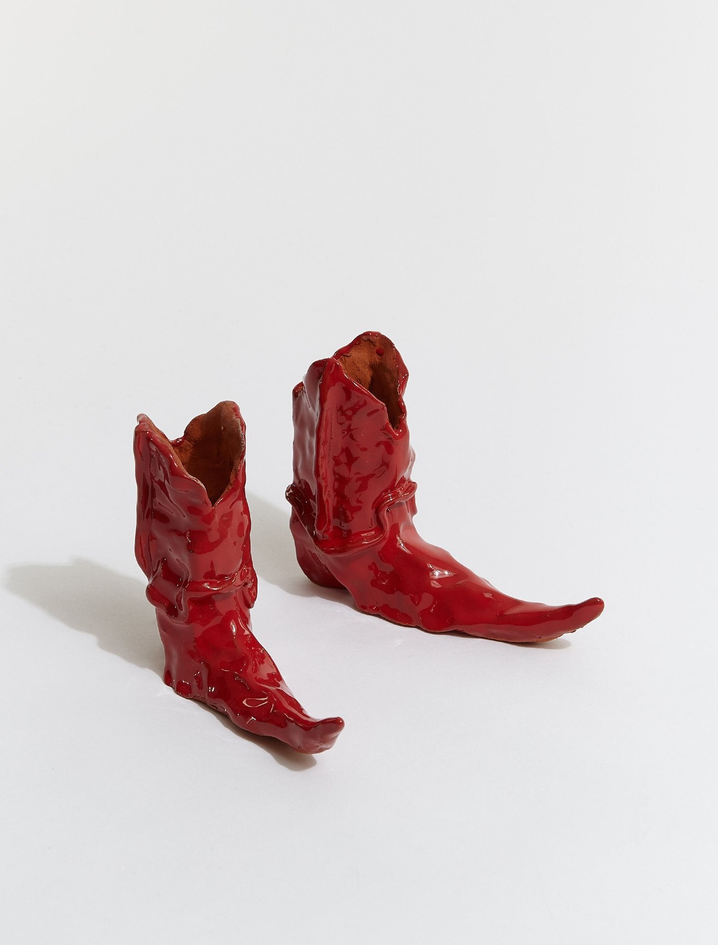 Cowboy Boot Candle Holders in Red