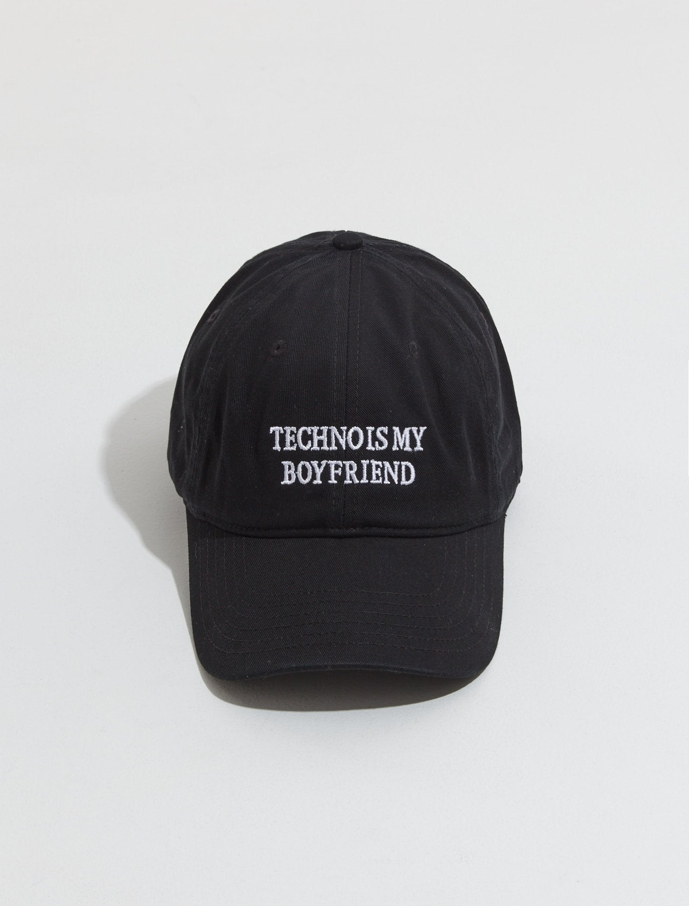 Techno is My Boyfriend Cap in Black