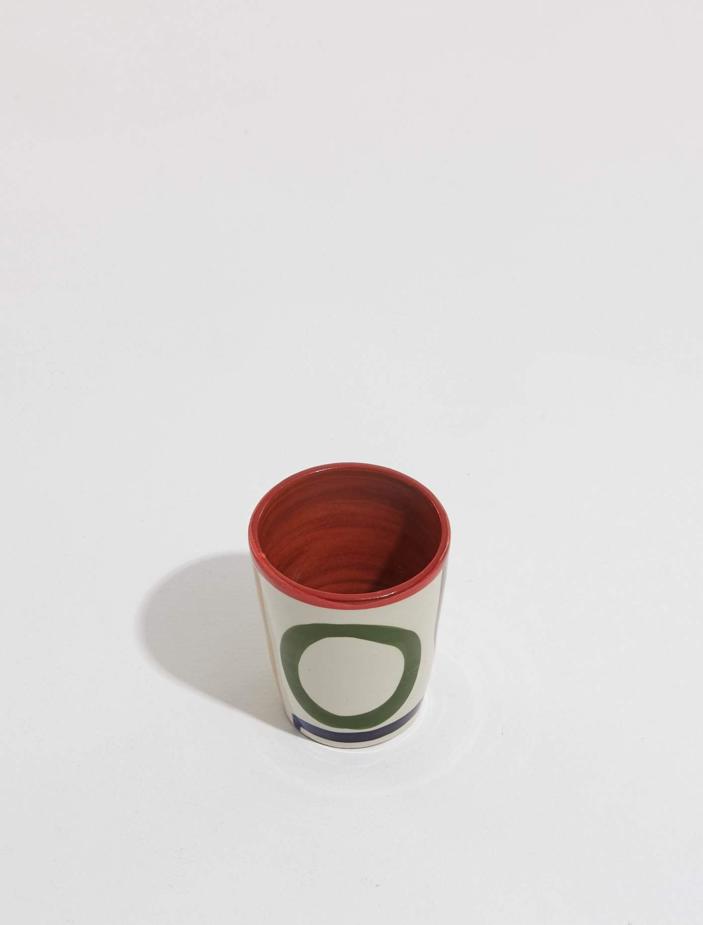 Handpainted Cup "Green Circle"