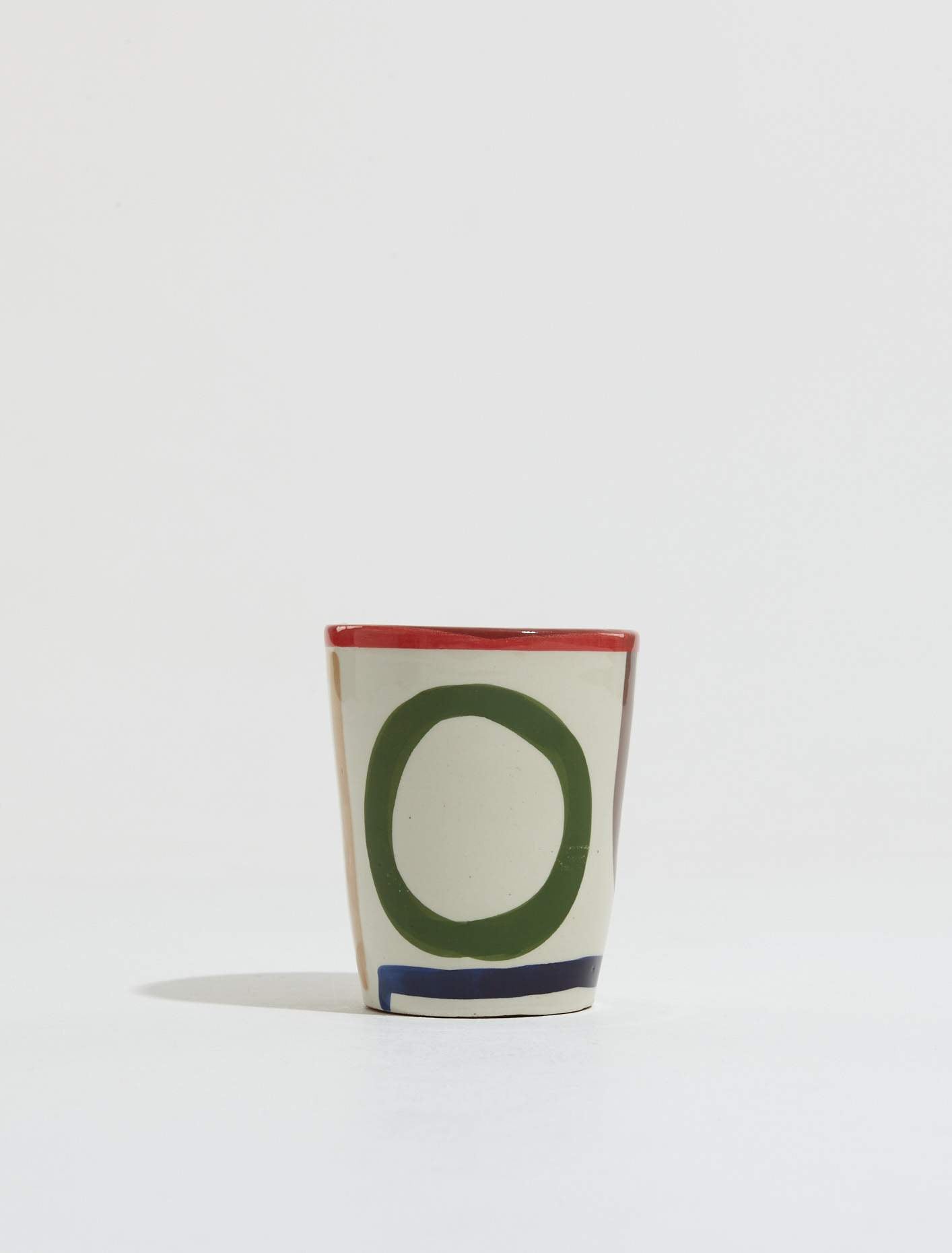 Handpainted Cup "Green Circle"