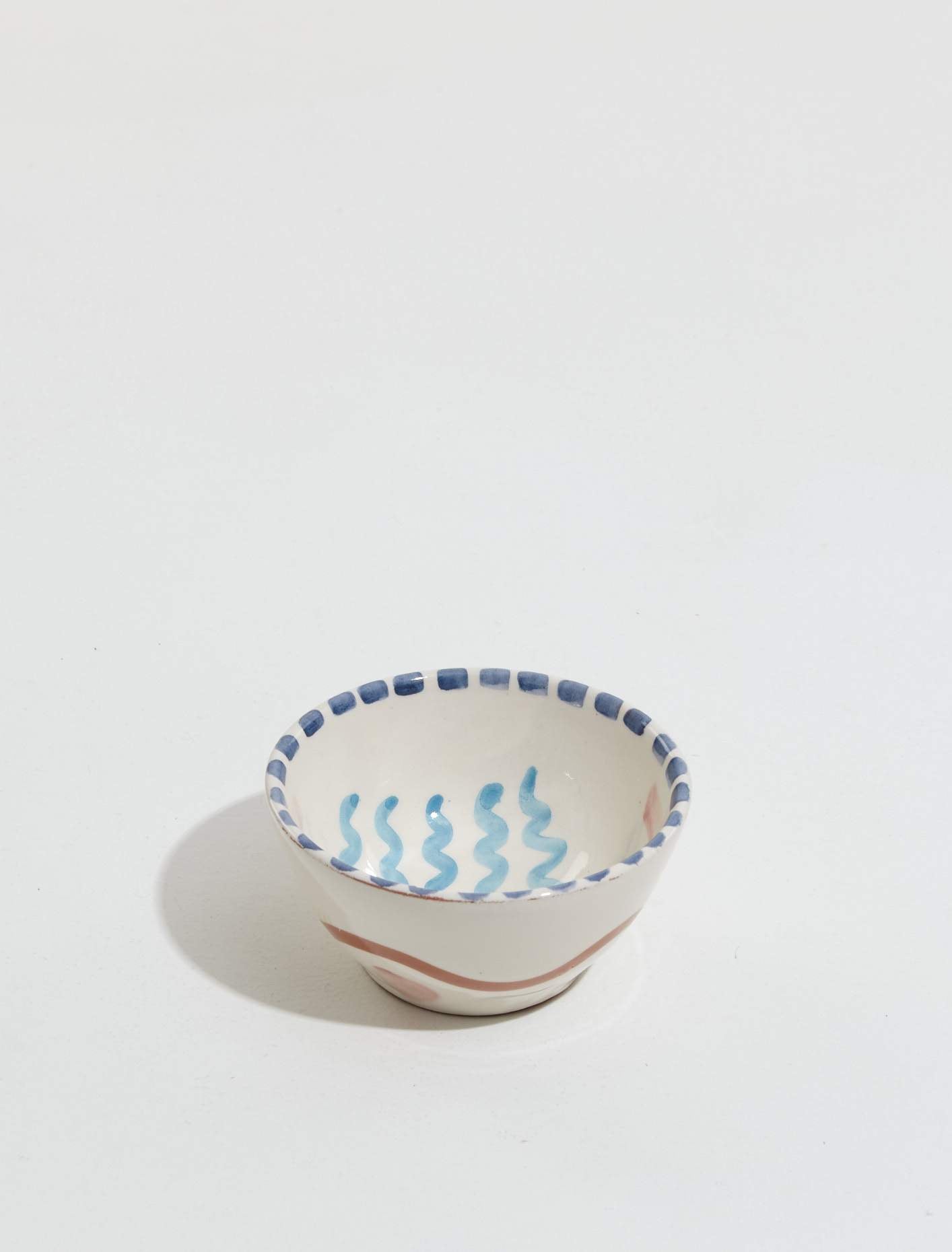 Handpainted Bowl "Guergaa Blue Scribble Bowl"