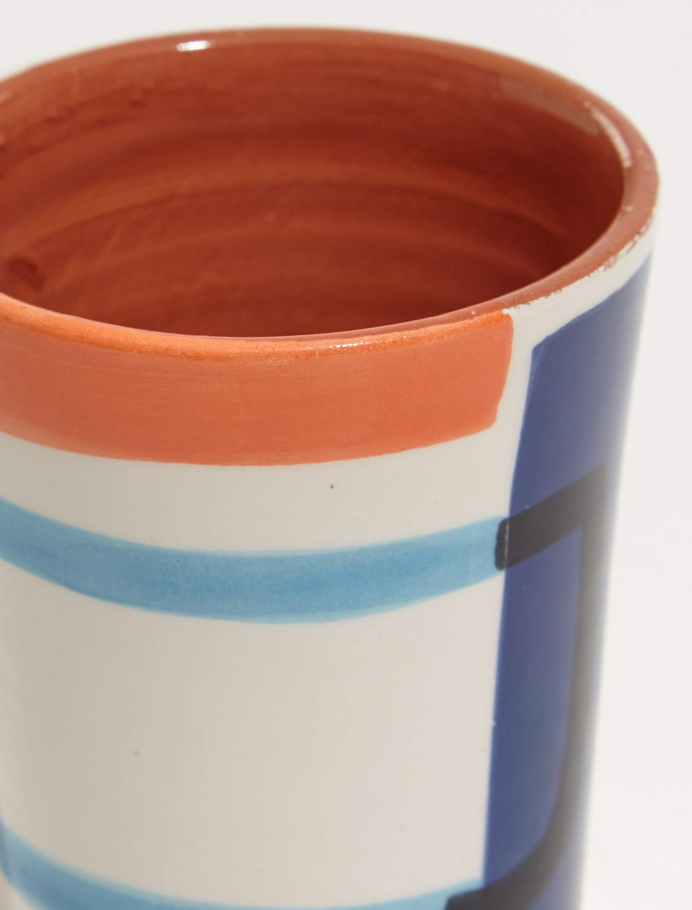 Handpainted Cup "Blue Tag"