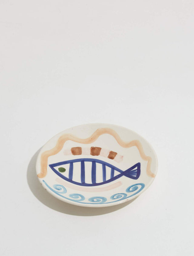 Handpainted Plate "A la Plage Fish"