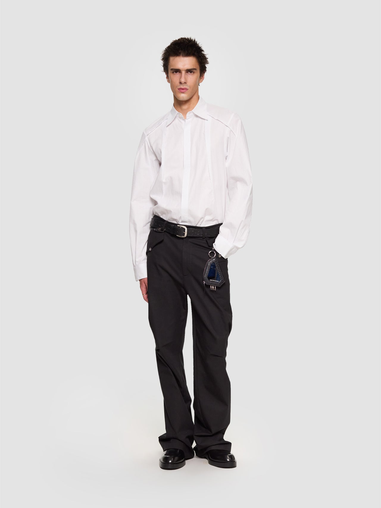 M2434 Ostrich Belt in Black