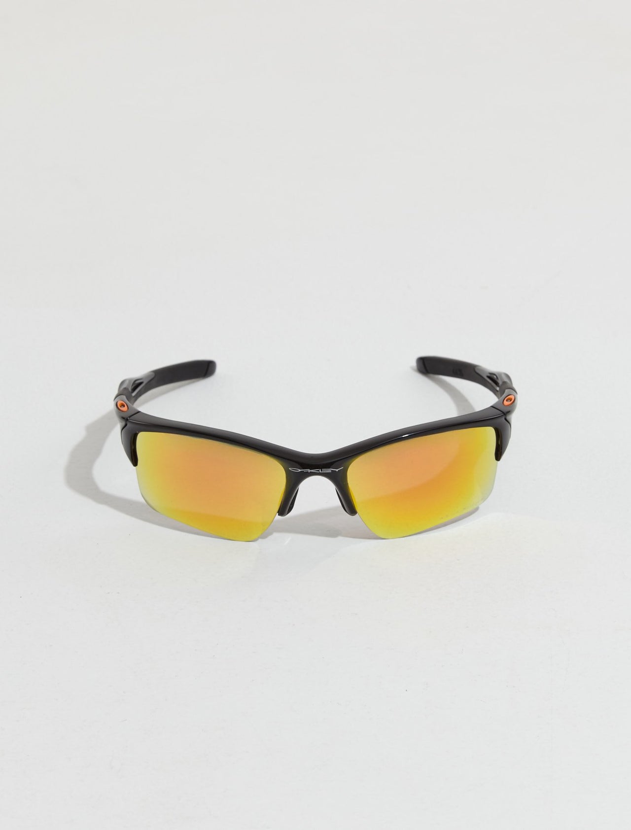 Half Jacket 2.0 XL in Polished Black with Fire Iridium Polarized Lenses