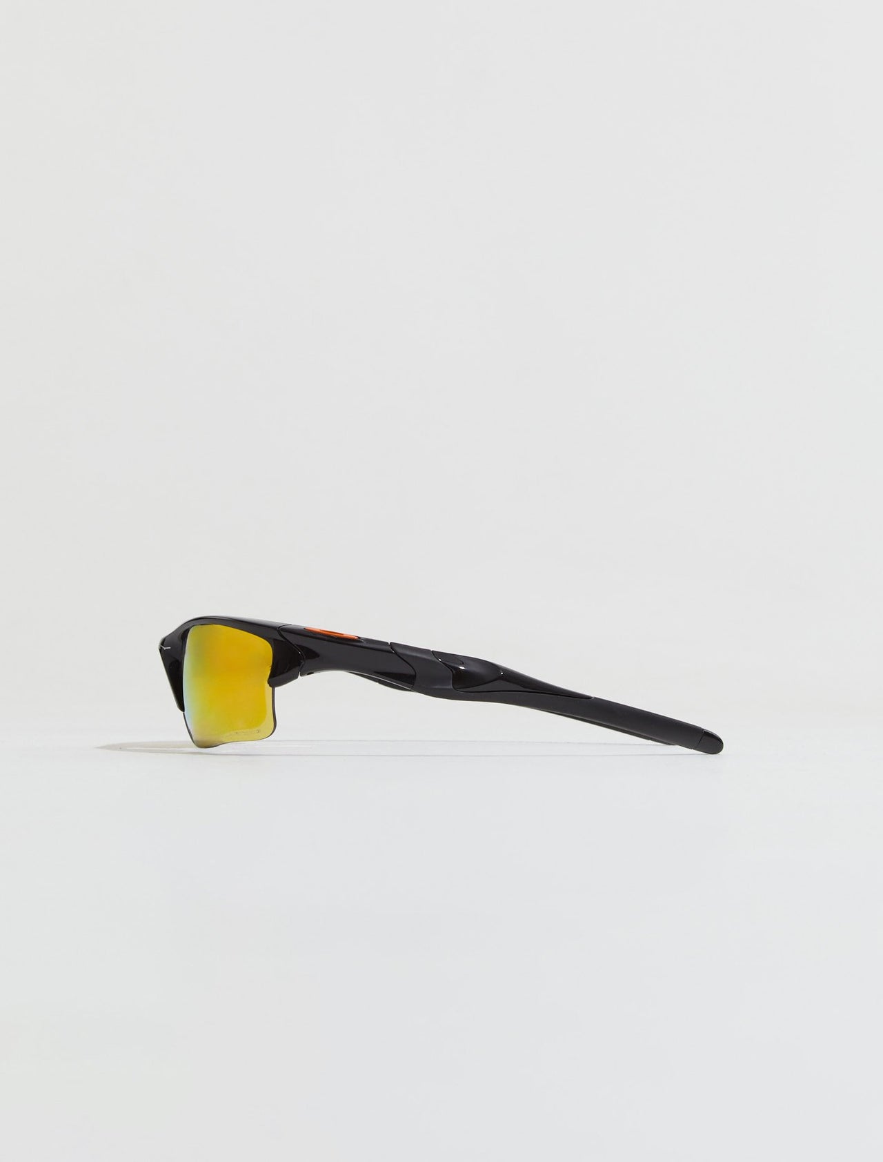 Half Jacket 2.0 XL in Polished Black with Fire Iridium Polarized Lenses